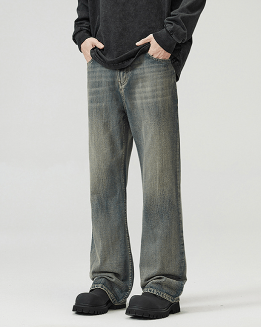 Japanese Brand × Vintage American high street washed loose flared distressed jeans Size US 32 / EU 48 - 2 Thumbnail