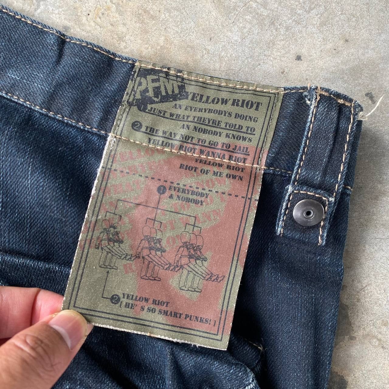 PPFM Rare Archival PPFM "Yellow Riot" Paratrooper Cargo Denim Size US 35 - 15 Thumbnail
