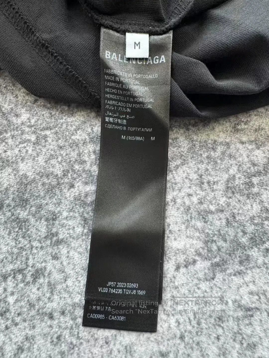 Balenciaga balenciaga black logo distressed short sleeve tee. Size US M / EU 48-50 / 2 - 6 Thumbnail