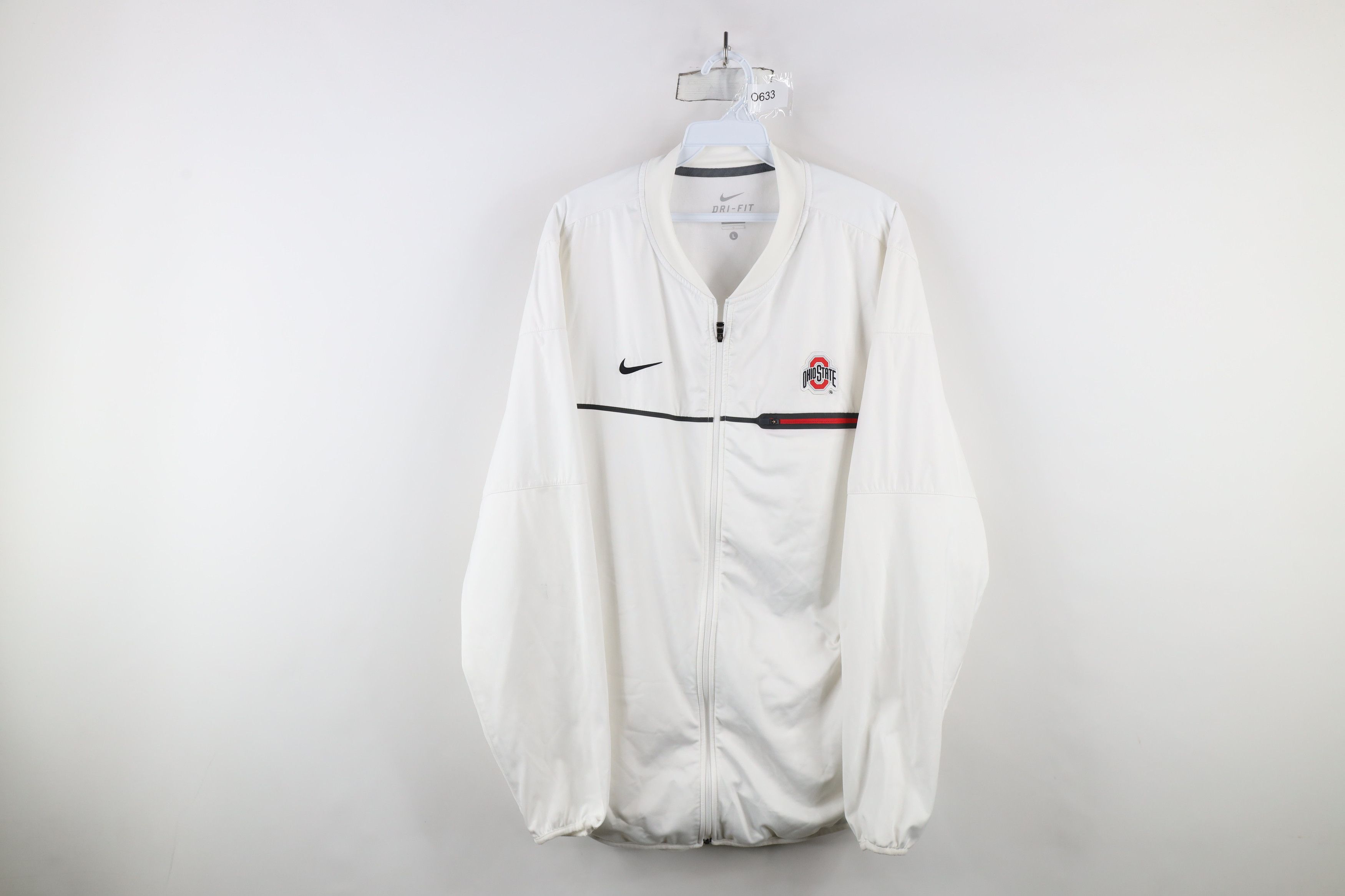 Nike × Vintage Nike Dri-Fit Ohio State University Football Full Zip Jacket Size US L / EU 52-54 / 3 - 1 Thumbnail