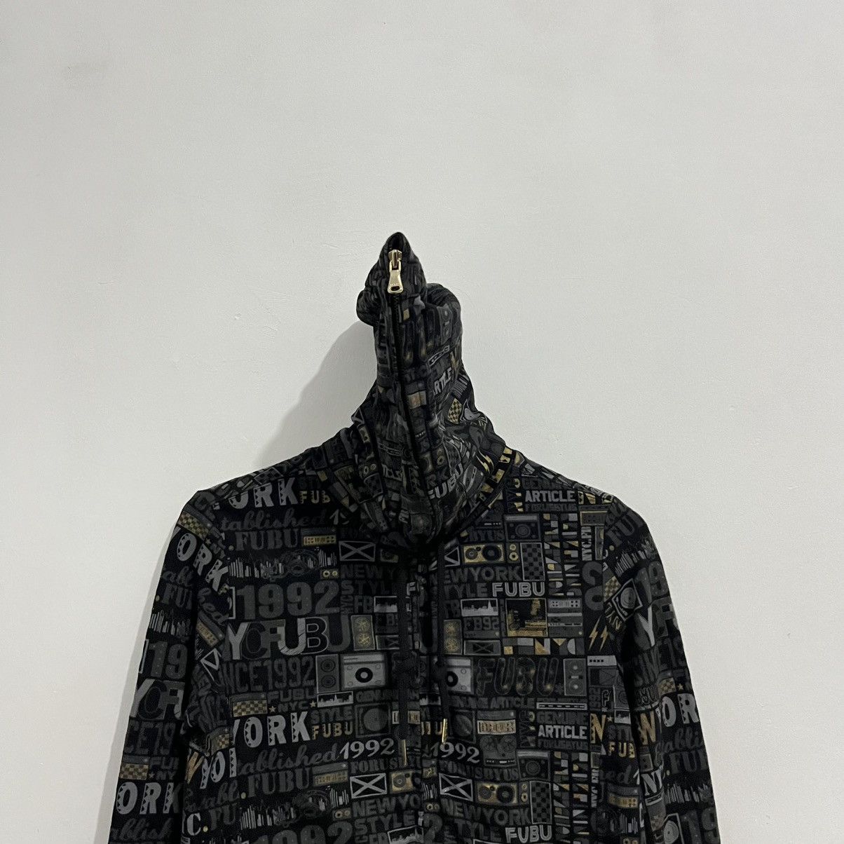 Fubu × Vintage FUBU Full-Zip Hoodie - All Over Print NYC 1992 Size US S / EU 44-46 / 1 - 4 Thumbnail