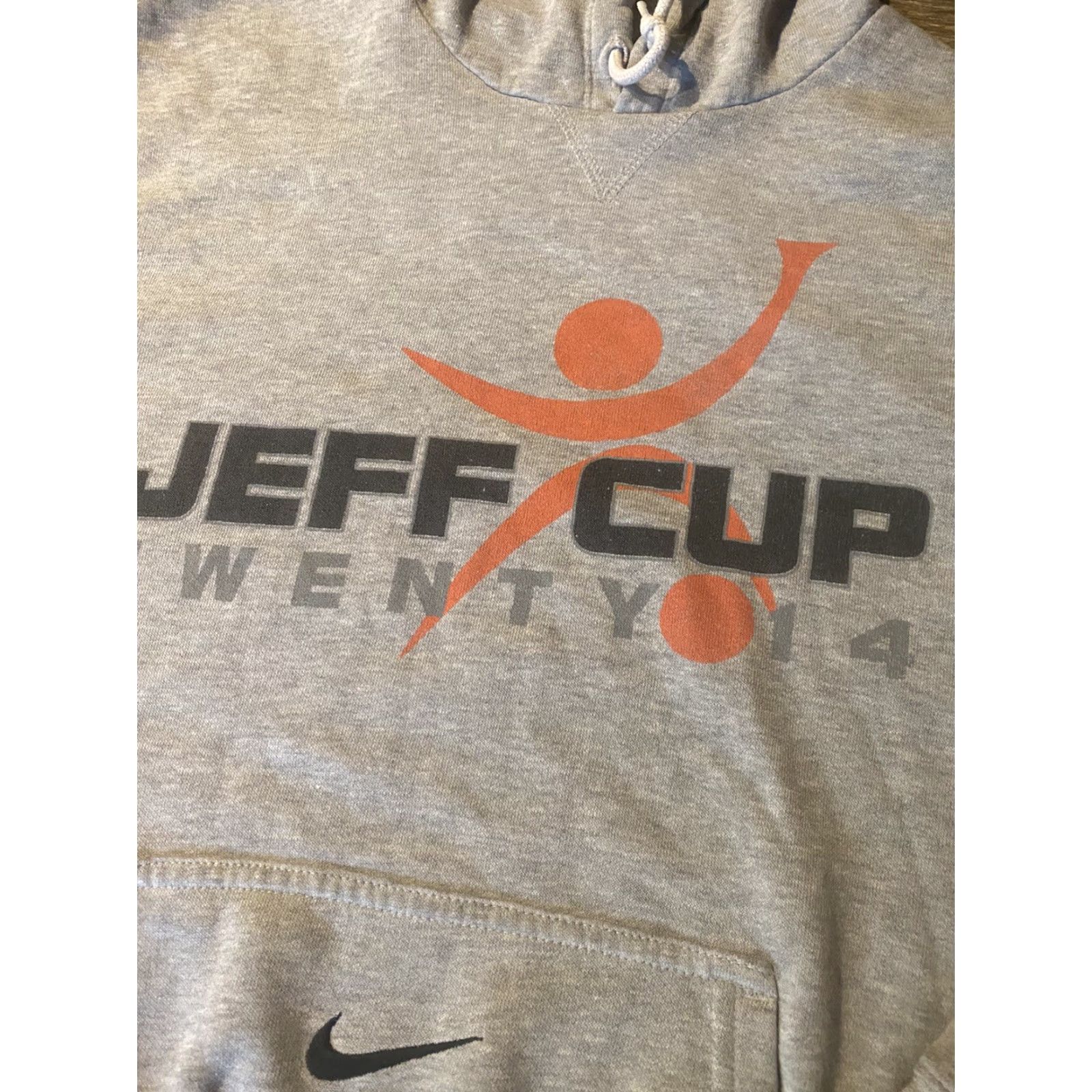 Nike Nike Mens Hoodie M Gray 2014 Jeff Cup Soccer Tournament Sweatshirt Pullover Cotton Blend Long Sleeve M Mens Womens Girls? Size US M / EU 48-50 / 2 - 4 Thumbnail