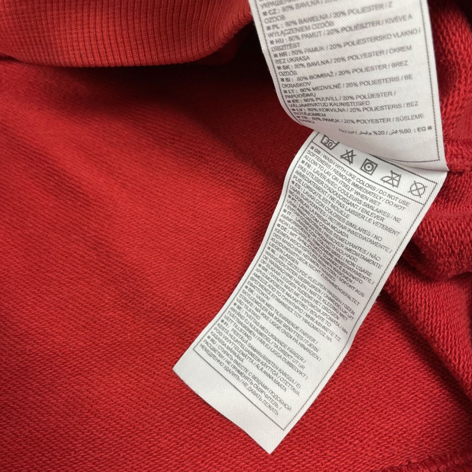 Nike × Vintage Nike Sportswear Men's Red Spellout Swoosh Sweatshirt 2XL Size US XXL / EU 58 / 5 - 13 Thumbnail