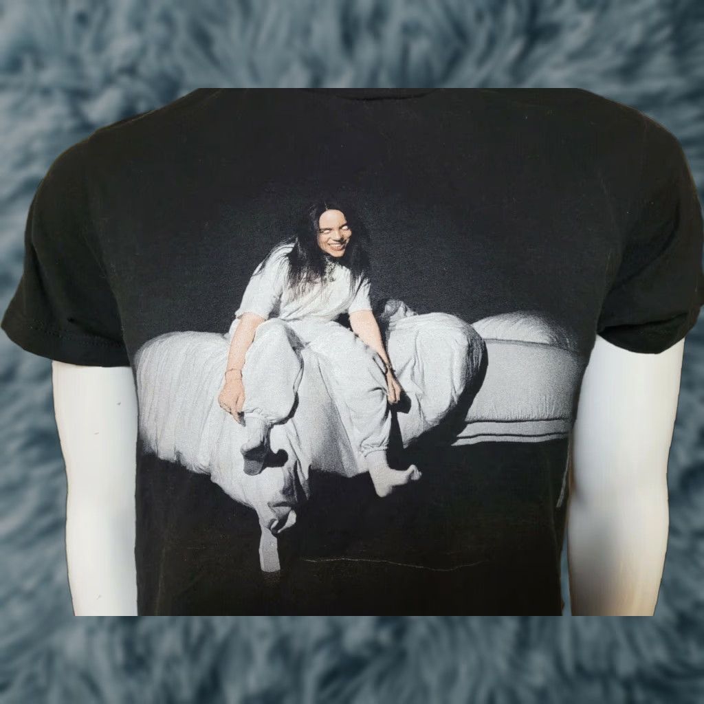 Vintage Billie Eilish When We Fall Asleep Where Do We Go Tour Concert T Shirt Medium Black Short Sleeve Round Neck Mens Graphic Tee 100% Cotton Band Music Size US M / EU 48-50 / 2 - 1 Thumbnail