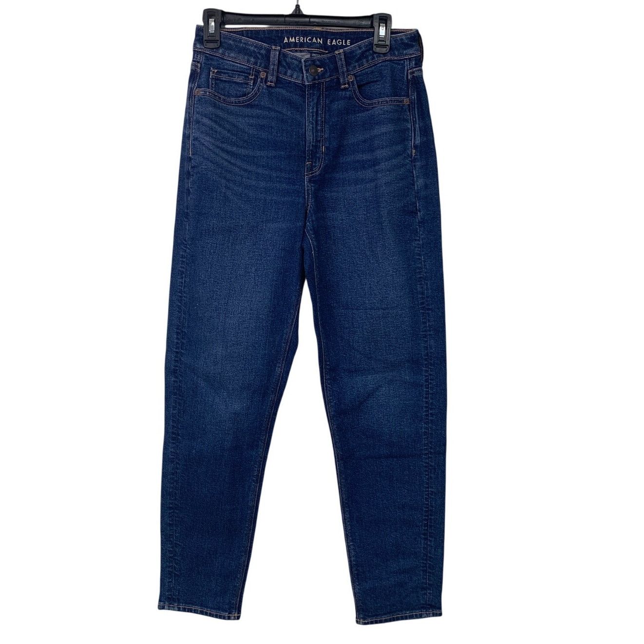 New American Eagle Womens Size Cotton Blend Blue Mom Jeans