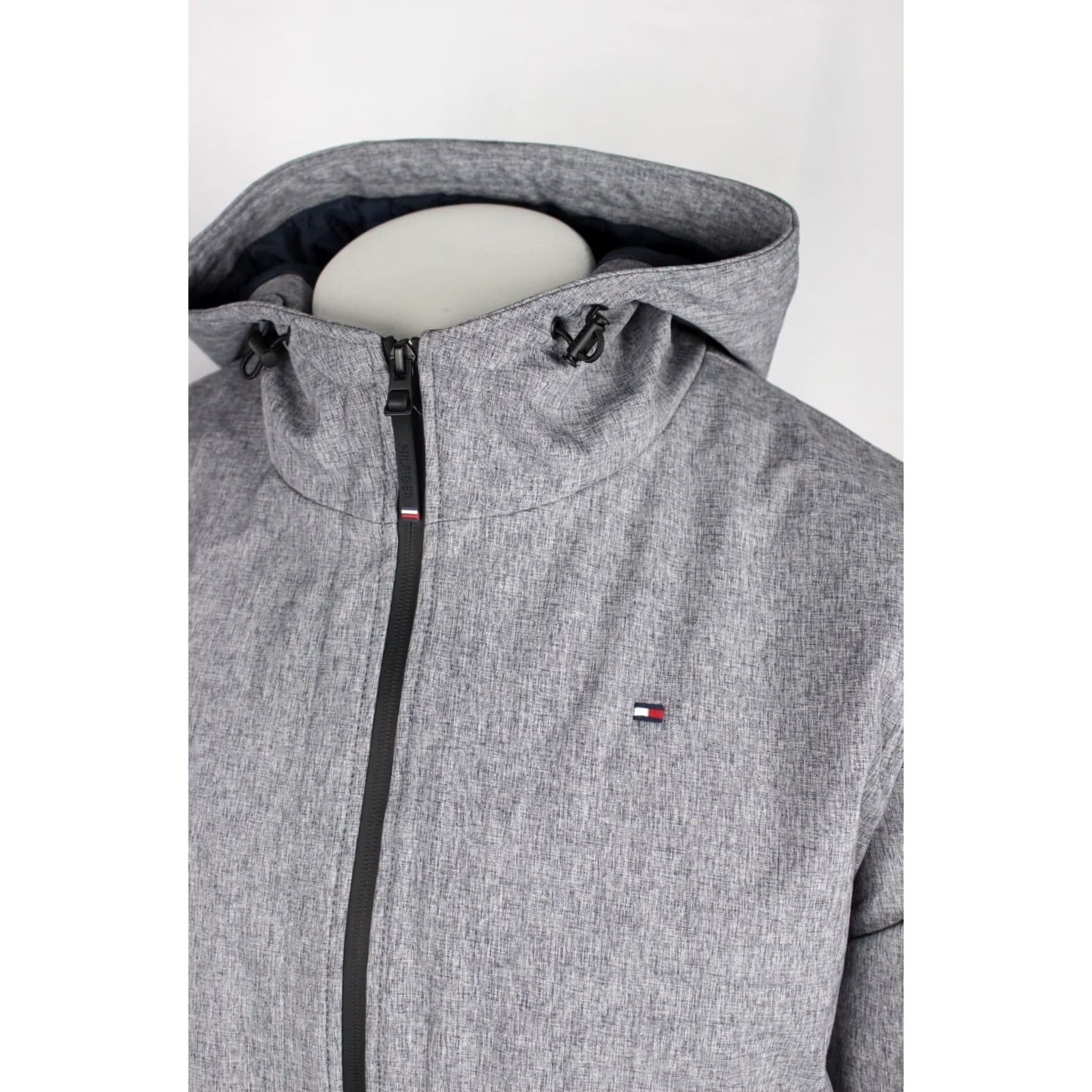 Tommy Hilfiger Tommy Hilfiger Men's Jacket Full Zip Hooded 3 Layer Softshell Heather Gray Size US L / EU 52-54 / 3 - 5 Thumbnail