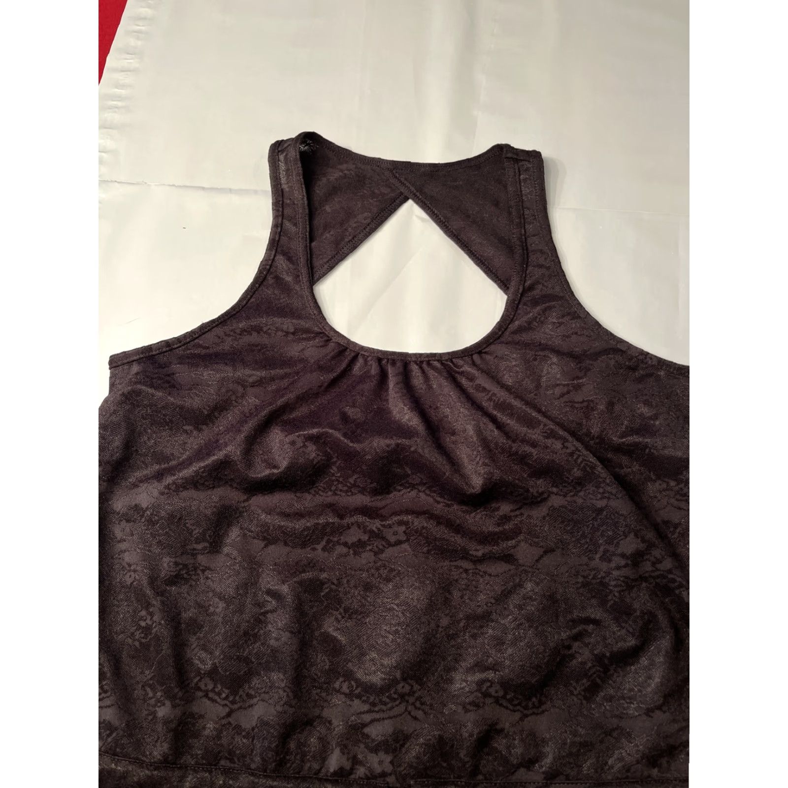 Vintage Capezio Dance Darina Top Lace Black Roses 10706C New Black Tank Top Ties Large Size L / US 10 / IT 46 - 4 Thumbnail
