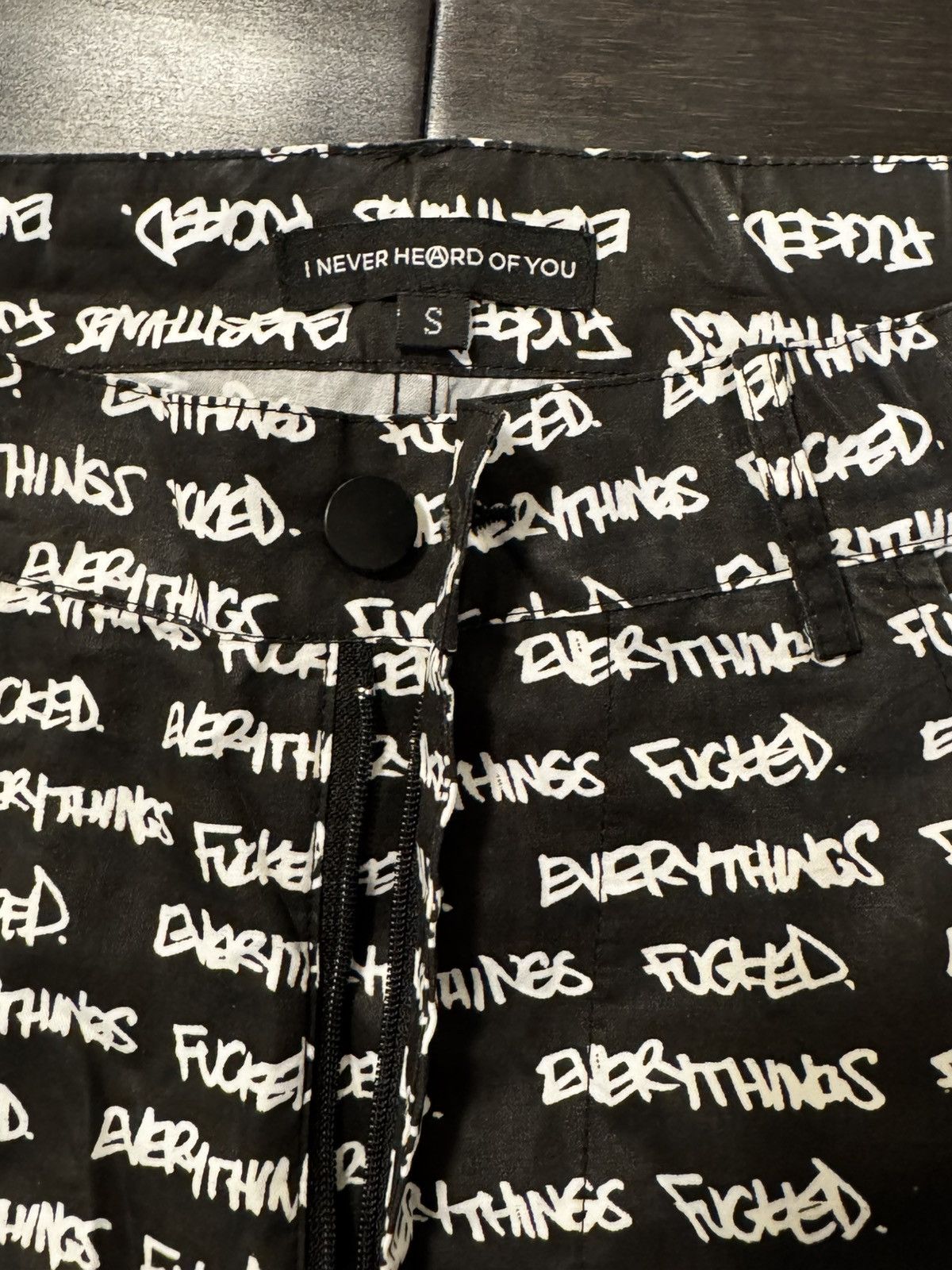 ineverheardofyou “Everything’s Fucked” Pants Size US 30 / EU 46 - 3 Thumbnail
