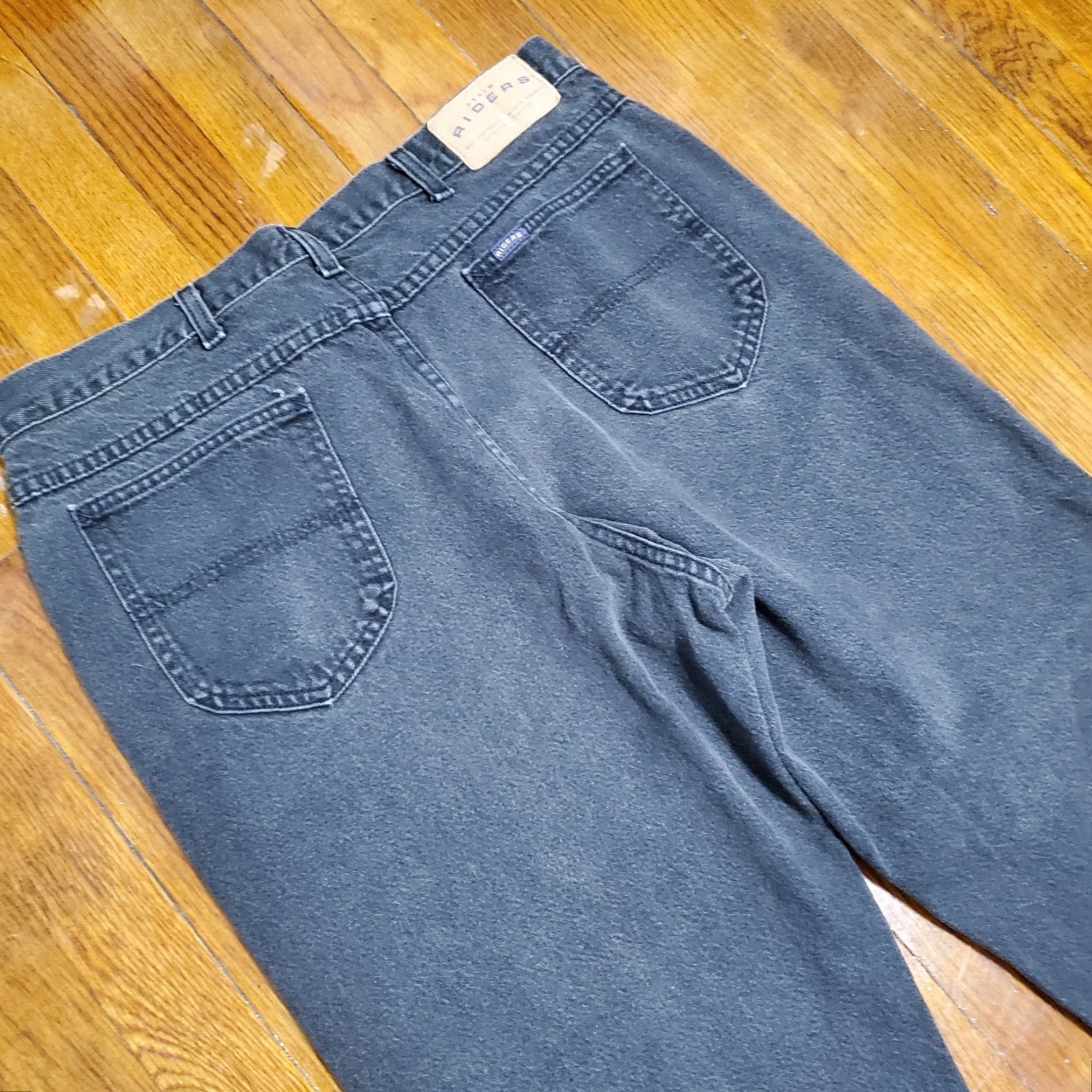 Lee VINTAGE Lee Regular Jeans Mens 38x25 Black Wash 90s Straight 5-Pocket Denim 100% Cotton Size US 38 / EU 54 - 3 Thumbnail