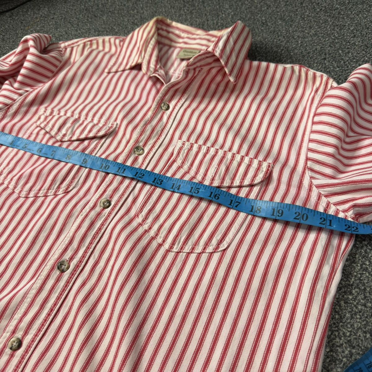 Oshkosh 🔥🇺🇸Vintage 80s Striped Cotton Button Down Double Chest Pocket Size US L / EU 52-54 / 3 - 14 Thumbnail