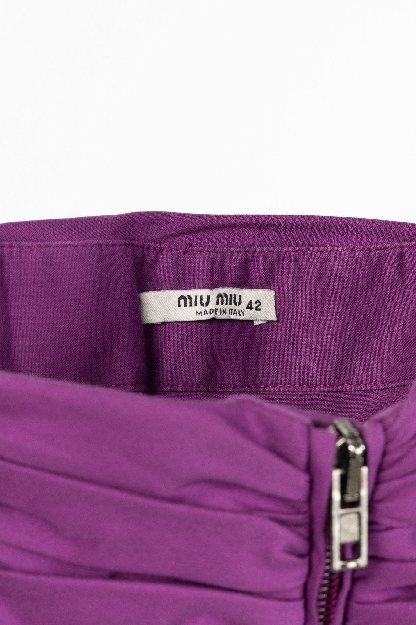 Miu Miu Miu Miu Cruise 2009 Cotton Ruched Ruffle Strapless Minidress Size M / US 6-8 / IT 42-44 - 4 Thumbnail