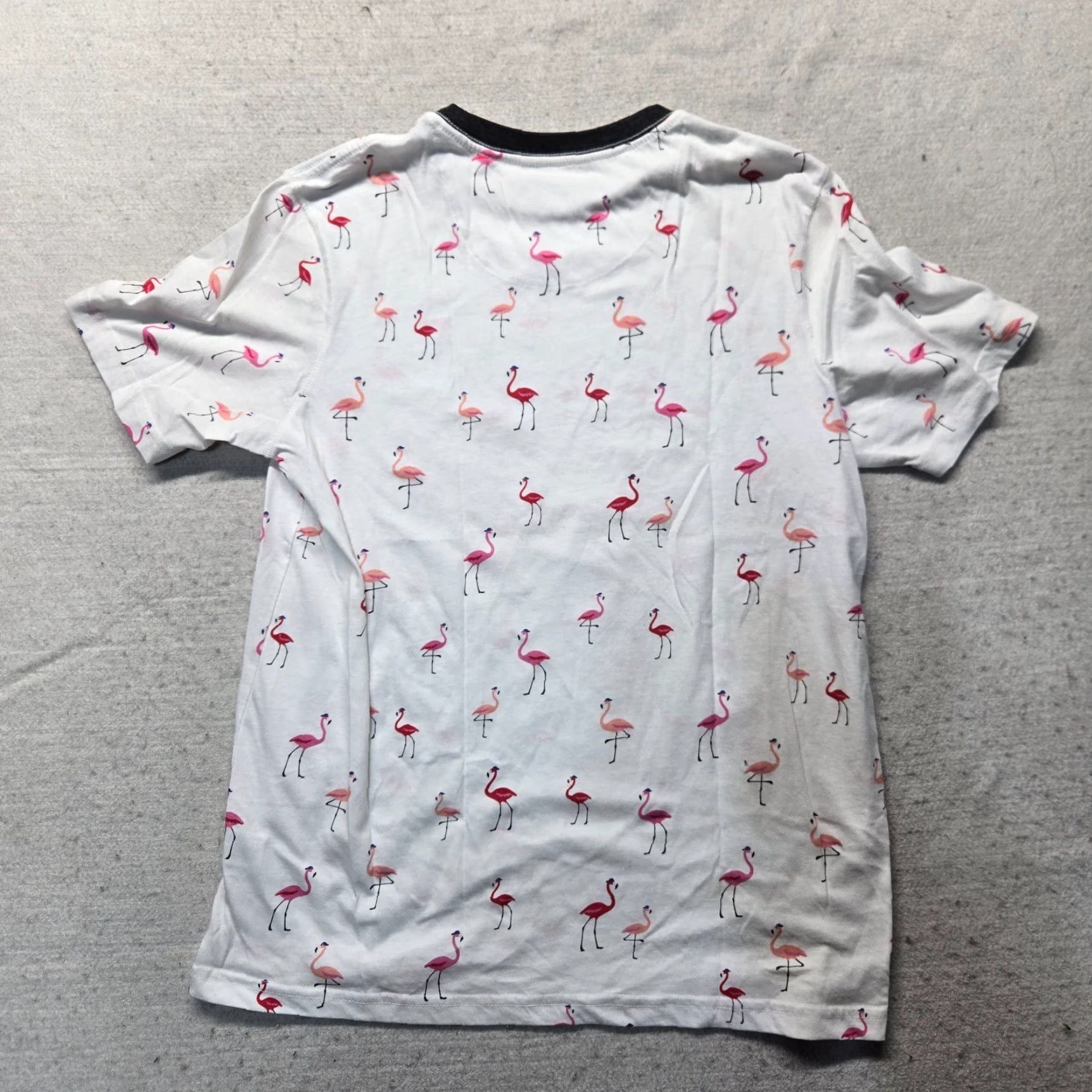 Vintage Free Planet Shirt Women White All Over Flamingos Short Sleeve Adult Small XS? Size S / US 4 / IT 40 - 7 Thumbnail
