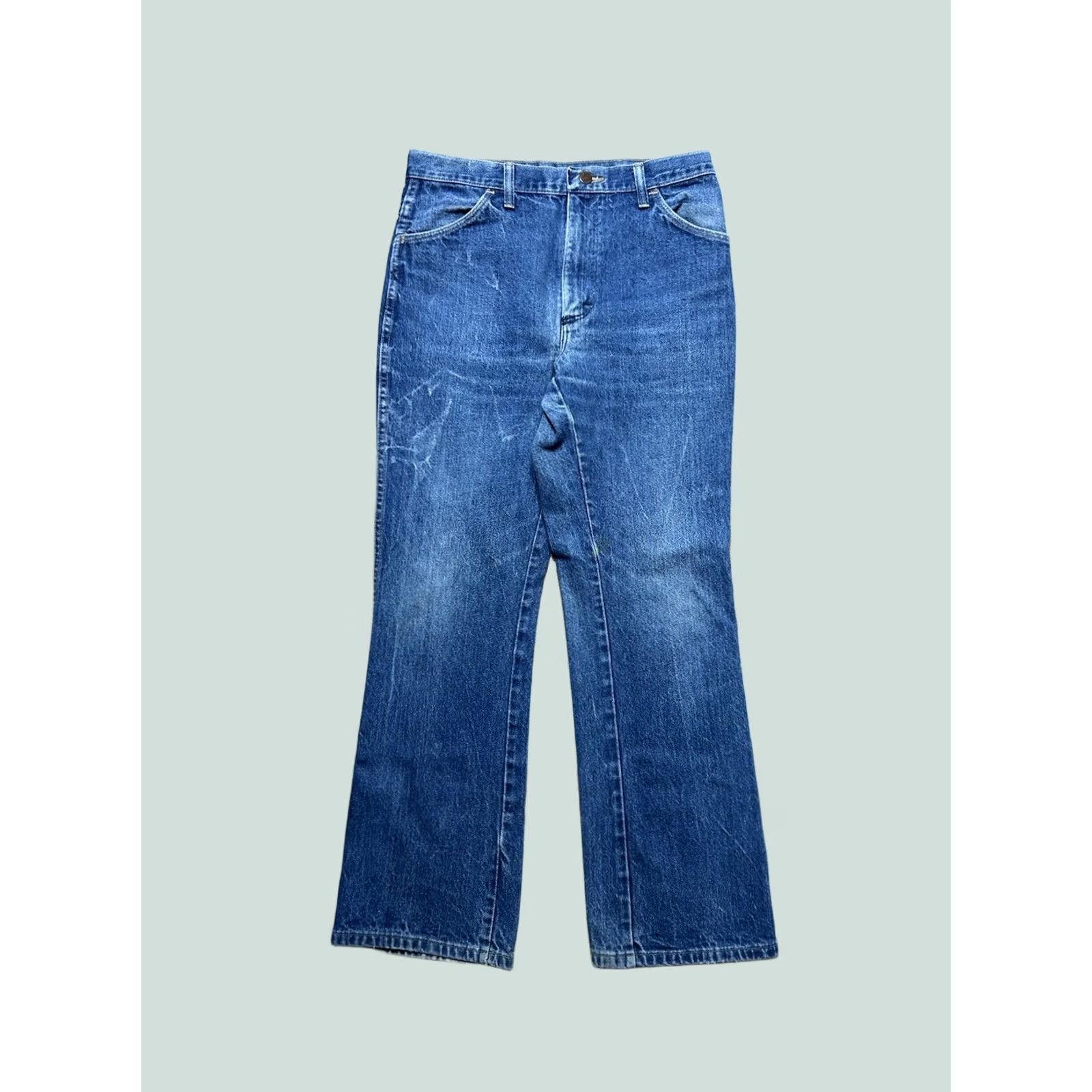 Denime VINTAGE Rustler Jeans Bootcut Denim USA 30x29 Men's Blue 80s Size US 30 / EU 46 - 1 Thumbnail