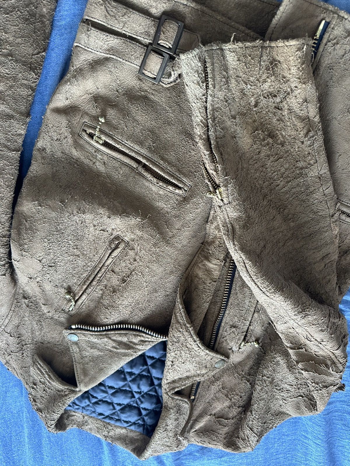 Blackmeans As new rare Blackmeans distressed tan Mens leather jacket Size US L / EU 52-54 / 3 - 9 Thumbnail