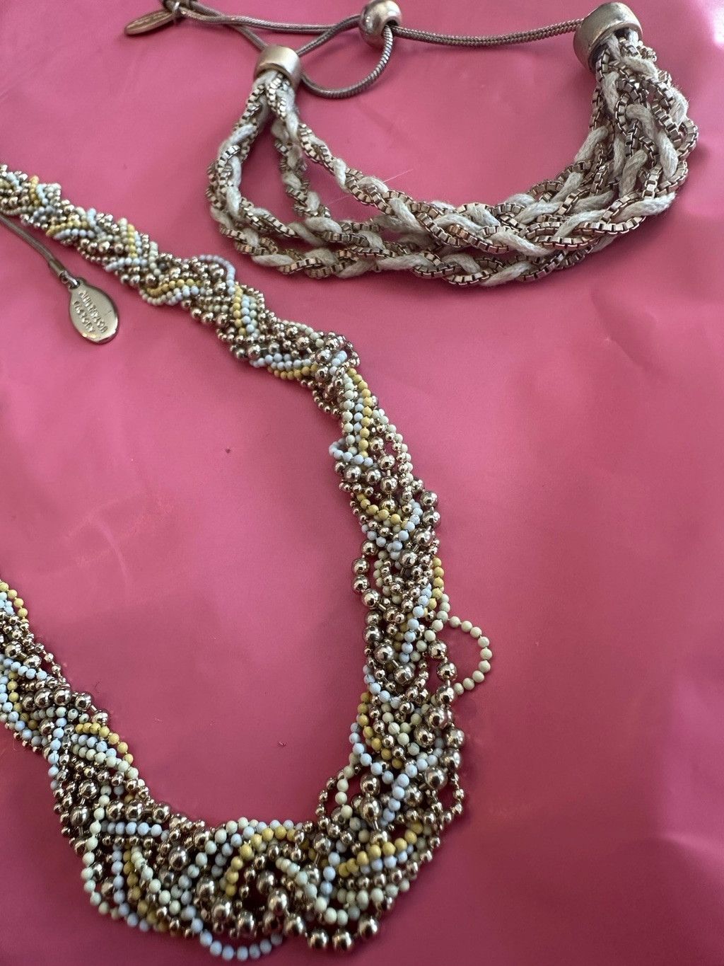 Ann Taylor Set Ann Taylor Goldtone Tiny Bead Braided Multi Strand Adjus Size ONE SIZE - 9 Thumbnail