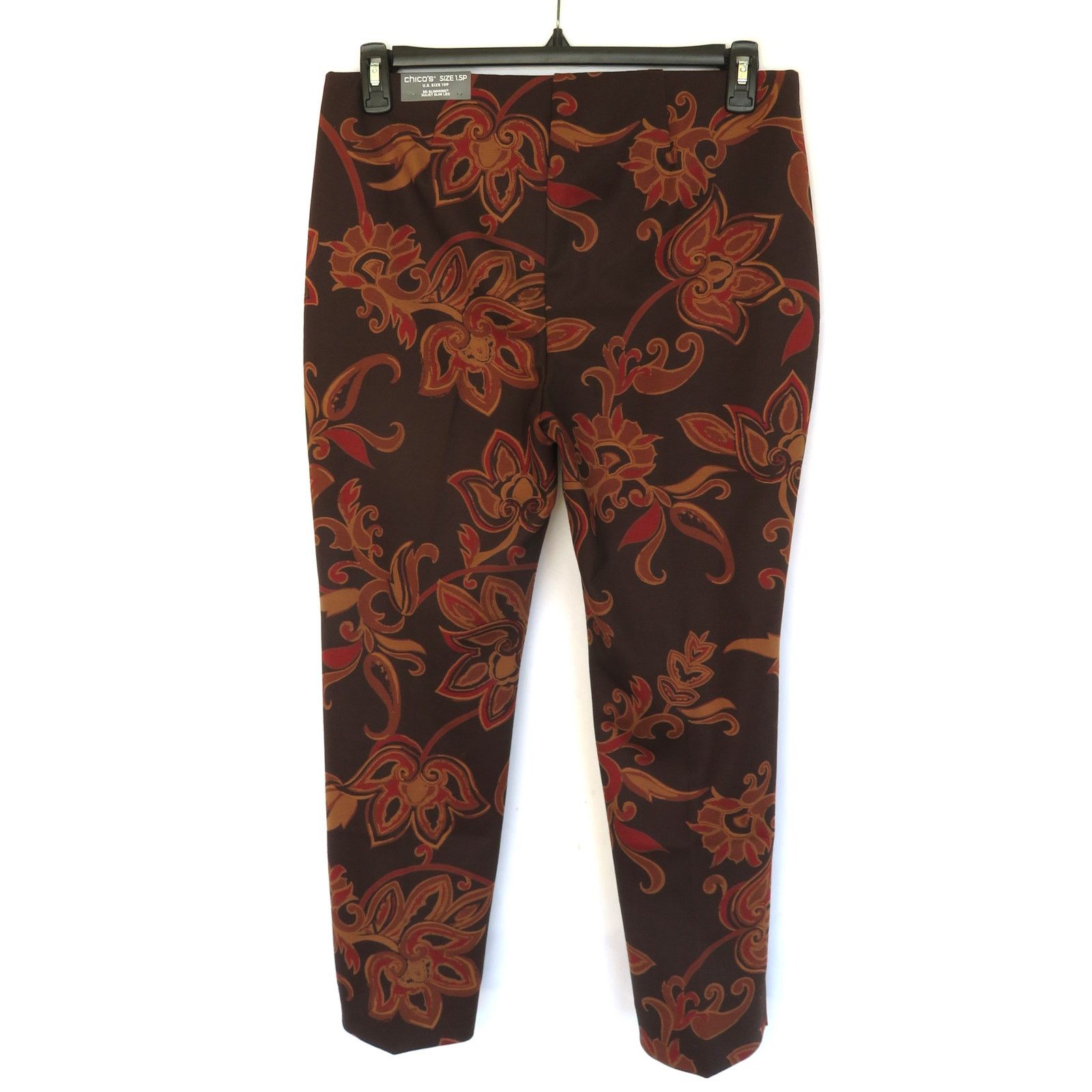 Chicos CHICO's Petite Sz 1.5 10P Juliet Ponte Floral Ankle Pants Size 32" / US 10 / IT 46 - 4 Thumbnail