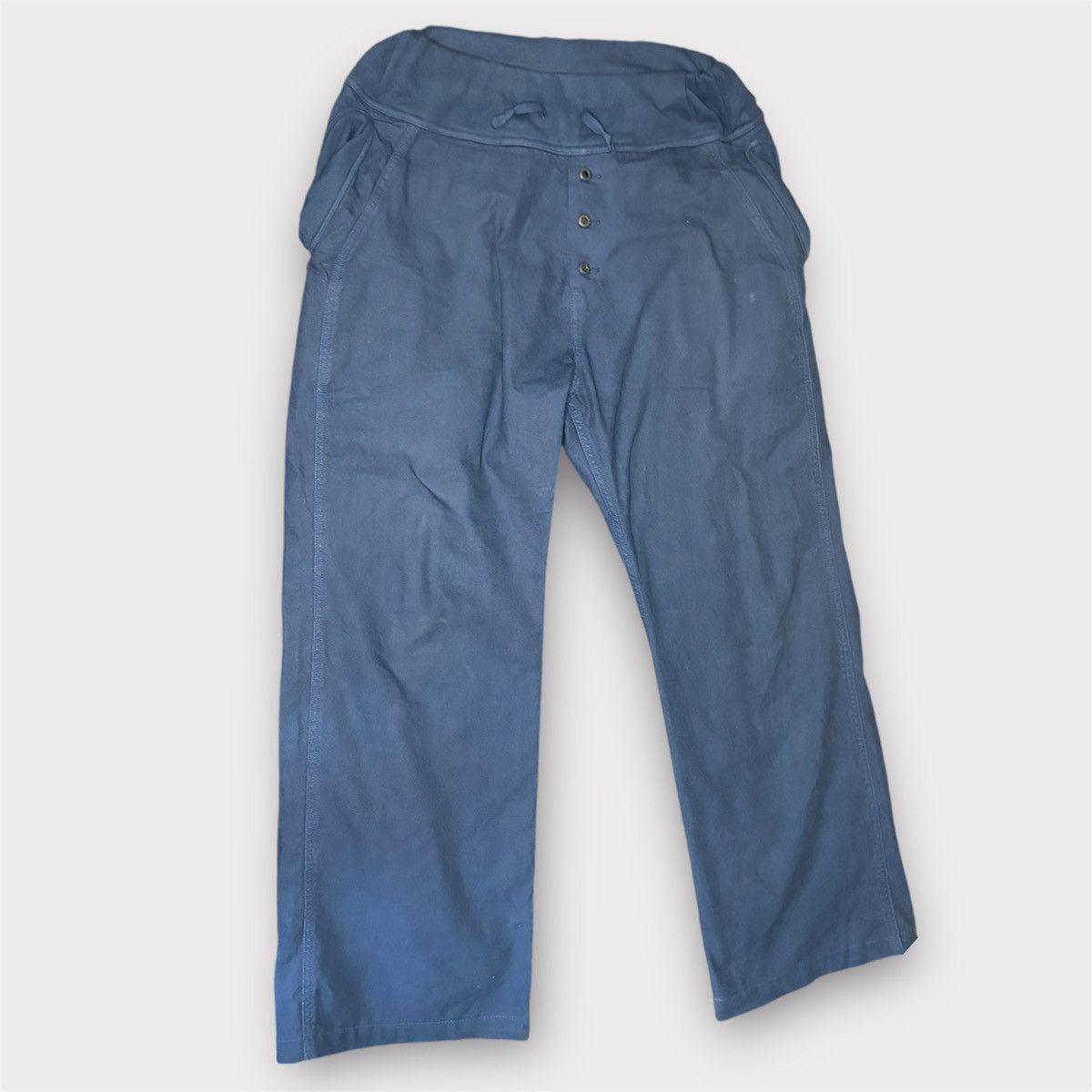 Kapital KAPITAL SOURELLE WIDE STRAIGHT CANVAS PANTS Size US 34 / EU 50 - 1 Thumbnail