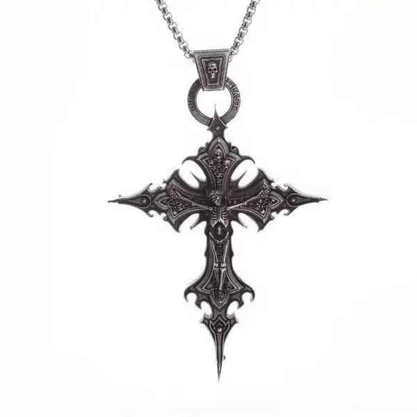 Japanese Brand Gothic Skeleton Cross Necklace Size ONE SIZE - 6 Thumbnail