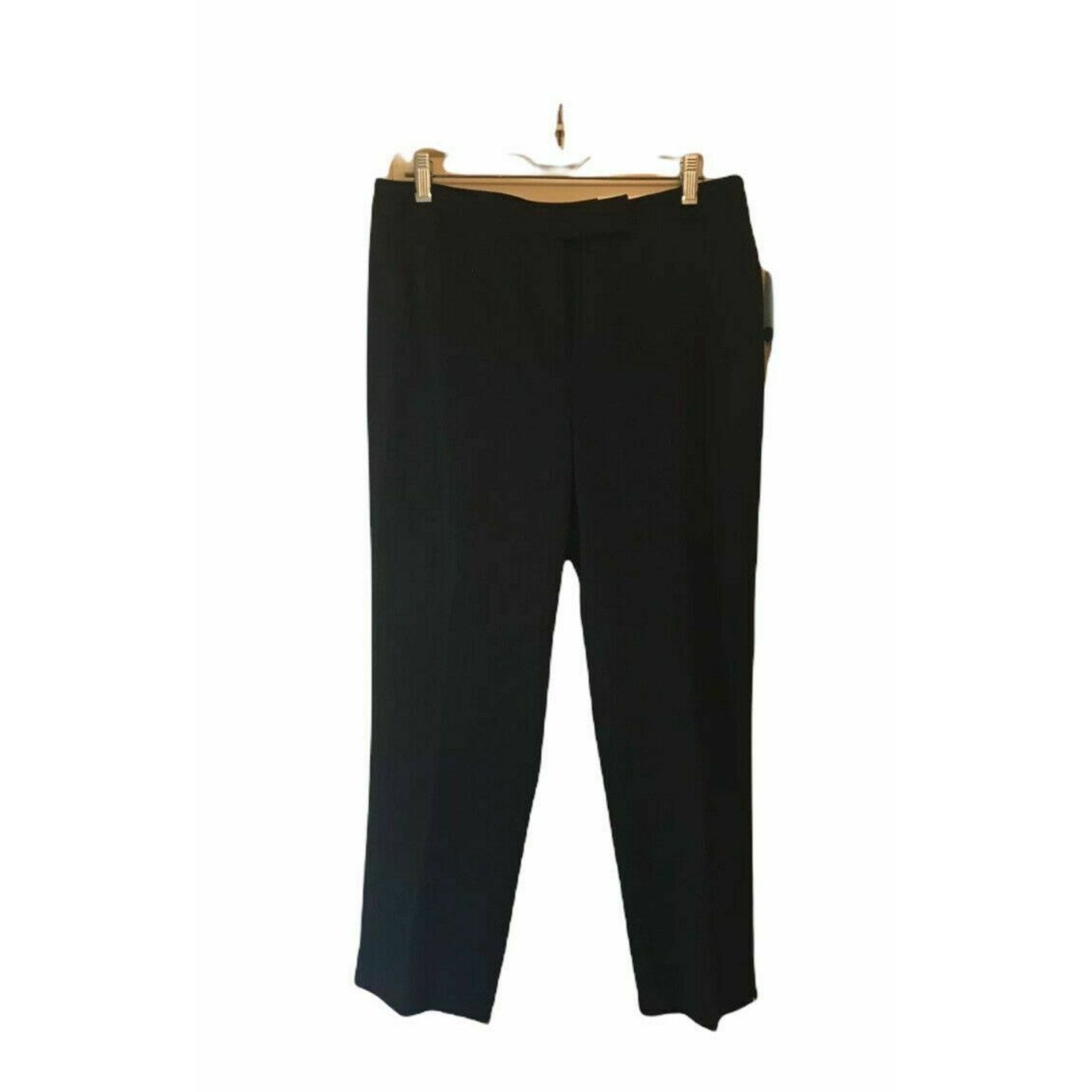Apt. 9 Apt. 9 Maxwell Black Cotton Dress Pants size 10 Size 32" / US 10 / IT 46 - 1 Thumbnail