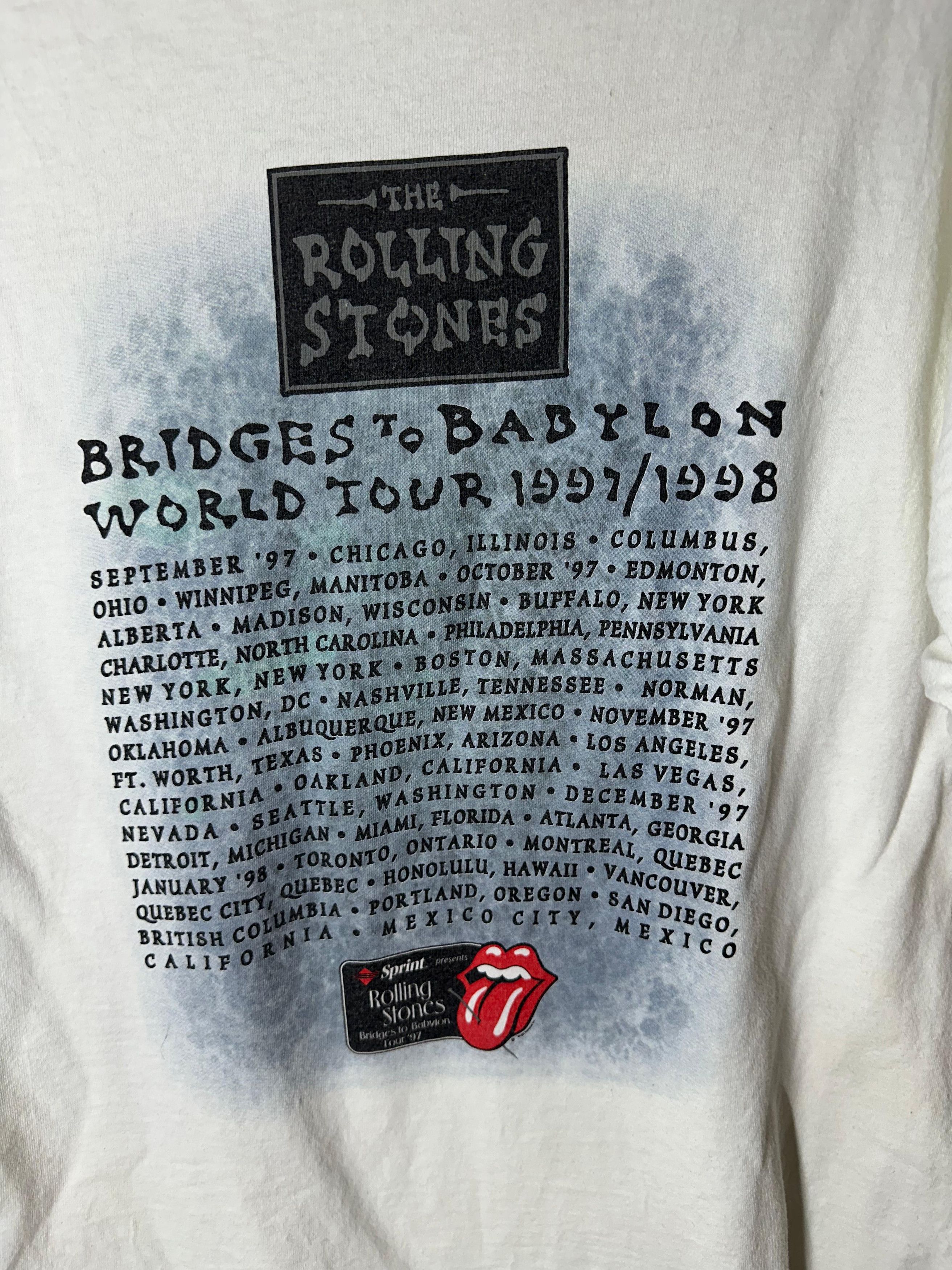 The Rolling Stones × Vintage vintage Rolling Stones Original Concert Shirt 1997 Size US XL / EU 56 / 4 - 8 Thumbnail