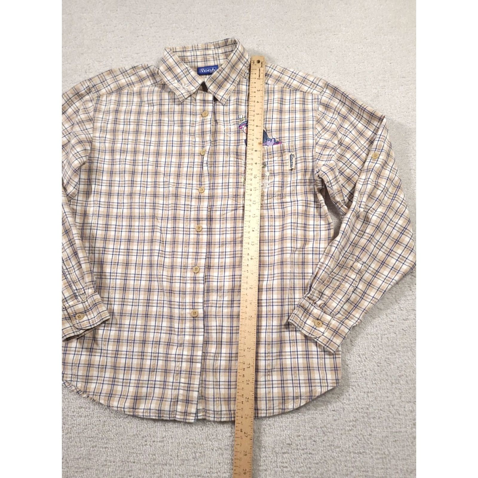 Disney Disney Eeyore Plaid Button Up Shirt Womens S Embroidered Metallic Embellished Size S / US 4 / IT 40 - 5 Thumbnail