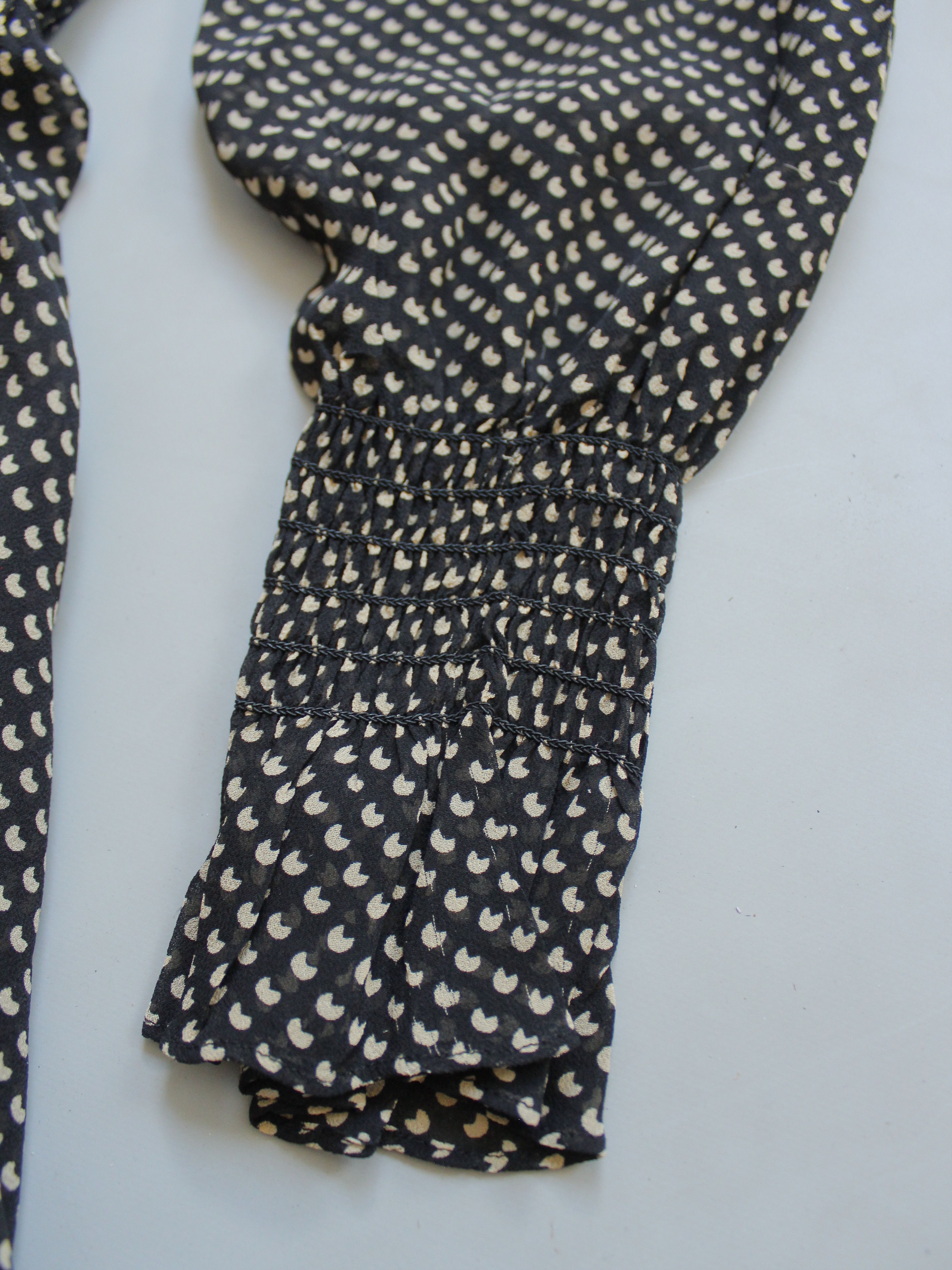 Tory Burch TORY BURCH 100% SILK MAXI DRESS LINED DOTTED SIZE 4 BLACK Size S / US 4 / IT 40 - 12 Thumbnail