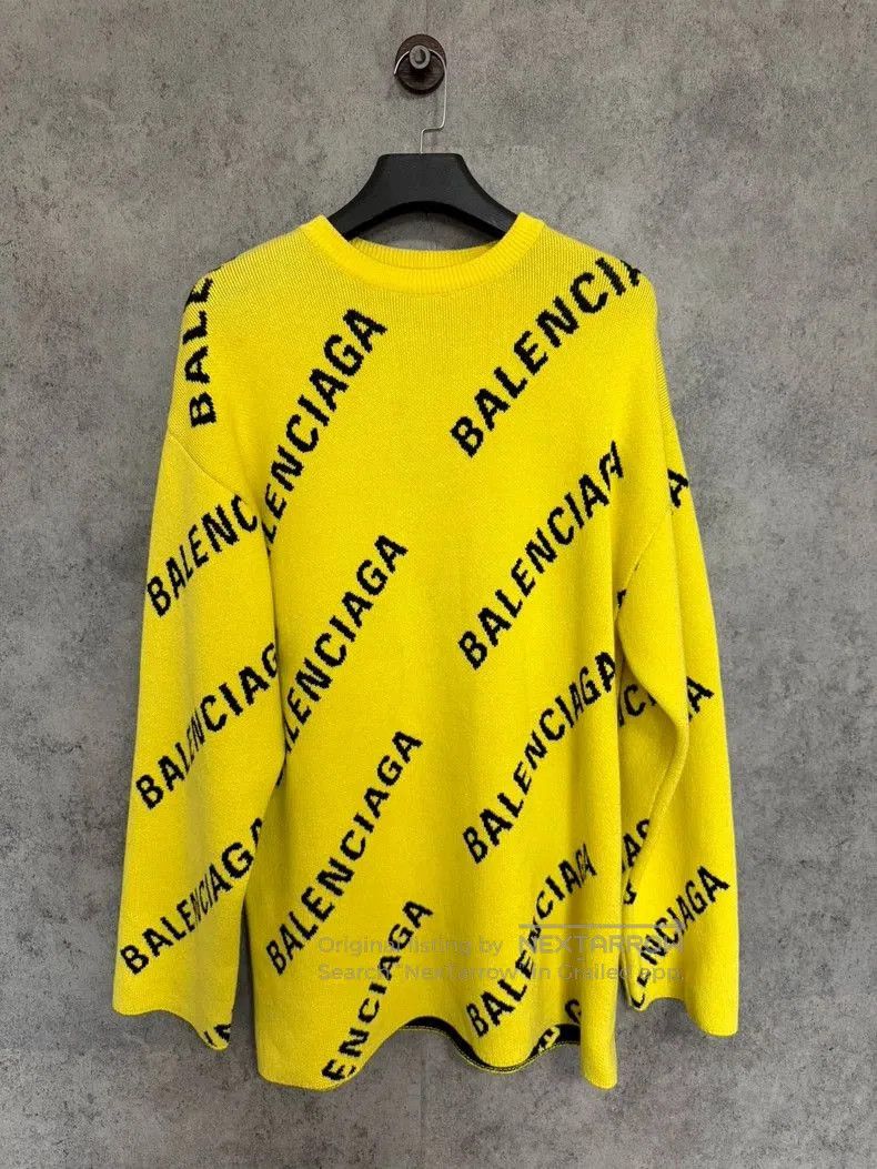 Balenciaga Logo Print Crewneck Sweater.