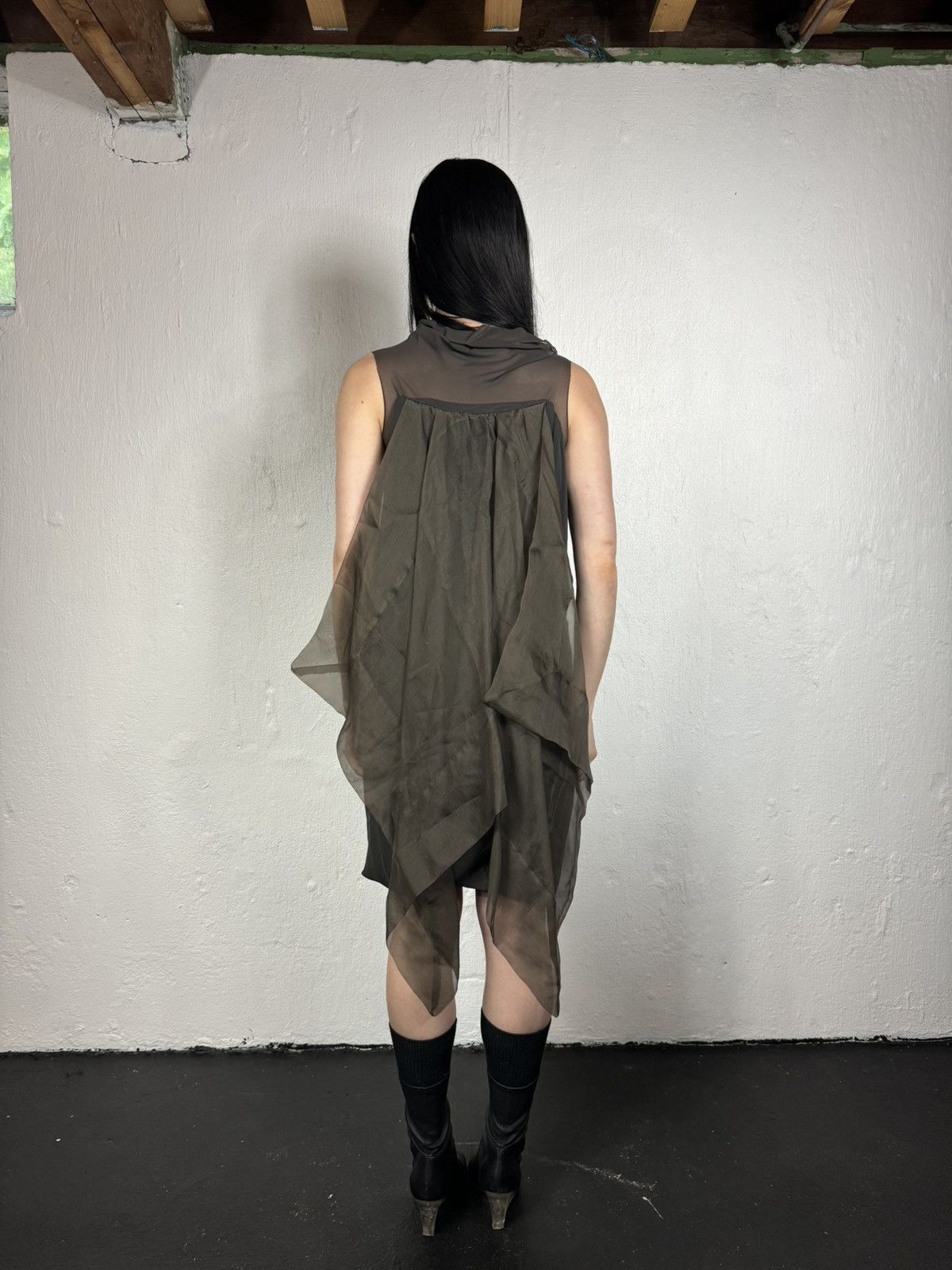 Rick Owens Rick Owen’s 08 Creatch Cape dress Size S / US 4 / IT 40 - 4 Thumbnail