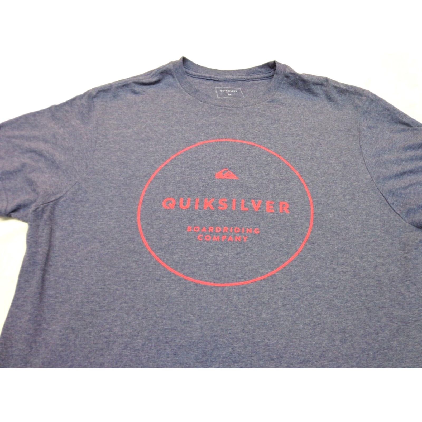 Quiksilver Quiksilver Boardriding Company Heather Blue T Shirt Medium Premium Fit Mens Regular Crew Neck Short Sleeve Cotton Blend Heathered Surf Logo Vintage No Size US M / EU 48-50 / 2 - 2 Thumbnail