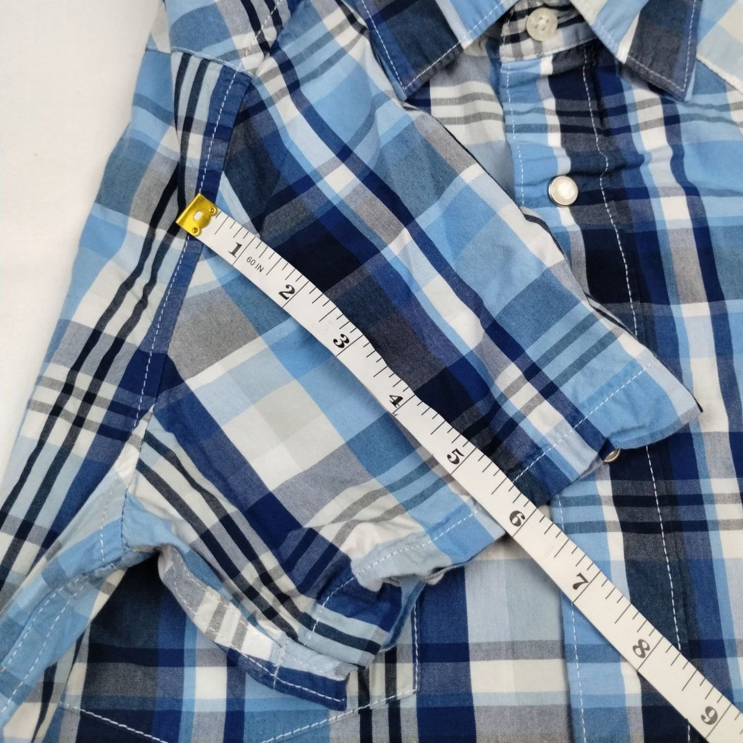 Levi's Levi's Men's Blue Plaid Shirt/Button Snaps Size M SKU 4004 Size US M / EU 48-50 / 2 - 9 Thumbnail