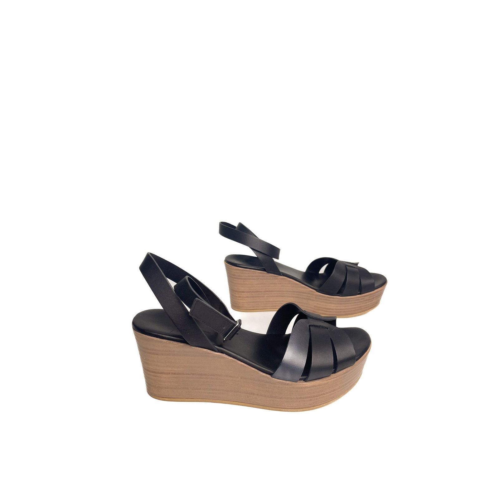 Scanlan Theodore Black Platform Sandals Size US 7 / IT 37 - 5 Thumbnail