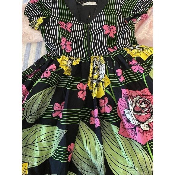 Designer Afrothrone Made to Order African Print Short Sleeve Cotton M Size S / US 4 / IT 40 - 11 Thumbnail