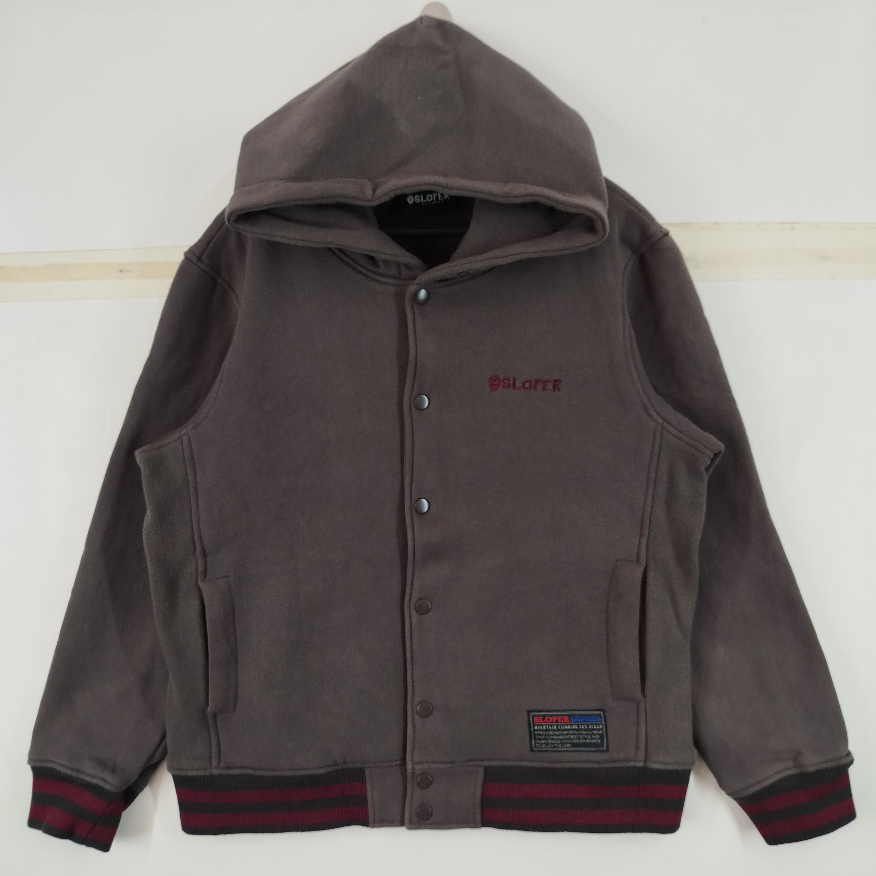 Designer × Japanese Brand Sloper Outdoor Varsity Hoodie Embroidery Big Logo Button Size US M / EU 48-50 / 2 - 4 Thumbnail