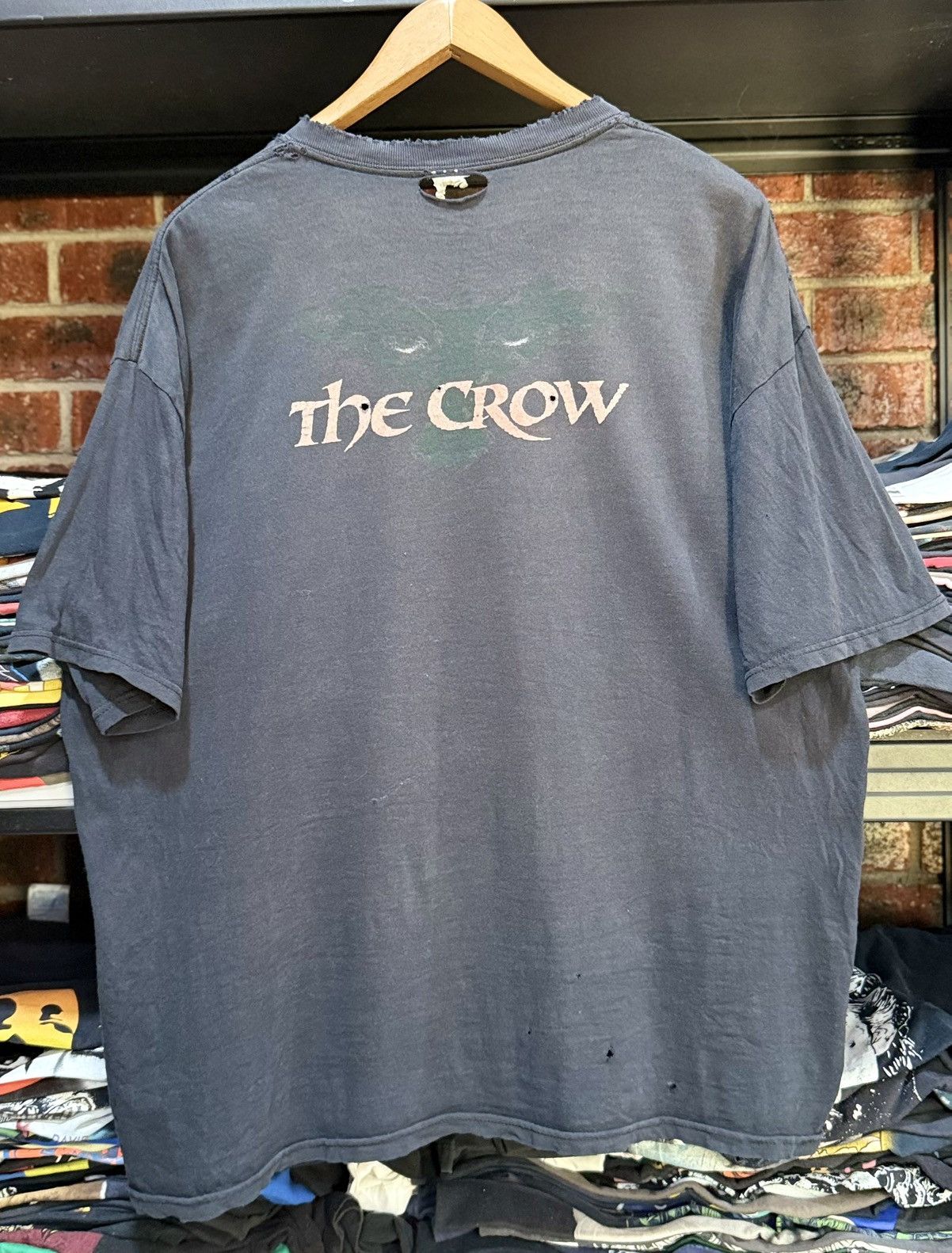 Expert Horror Thrashed Vintage The Crow Belleve In Angeles Distressed Tee Size US XXL / EU 58 / 5 - 2 Thumbnail