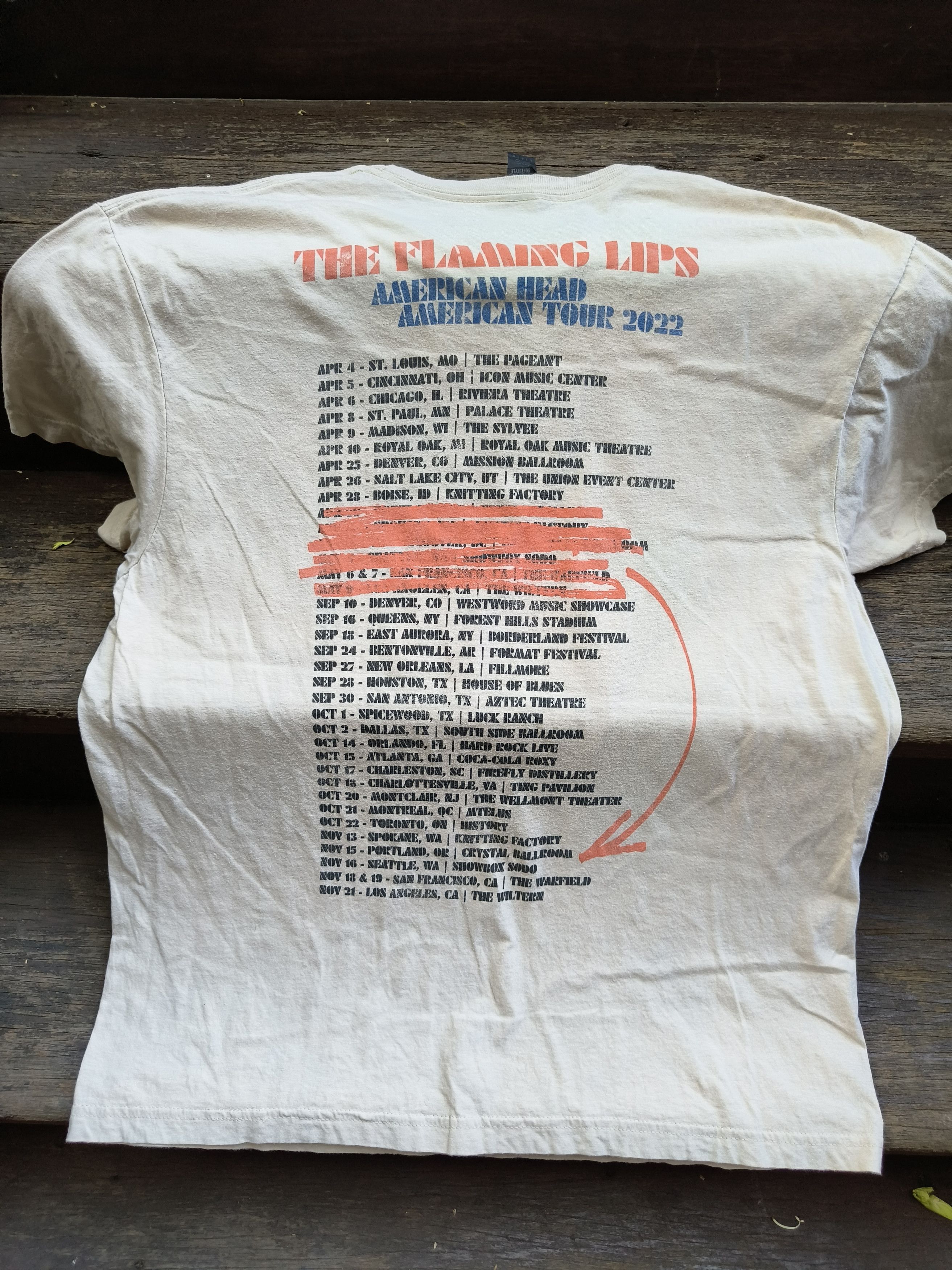Band Tees The flaming lips "American head" tour t shirt Size US L / EU 52-54 / 3 - 3 Thumbnail