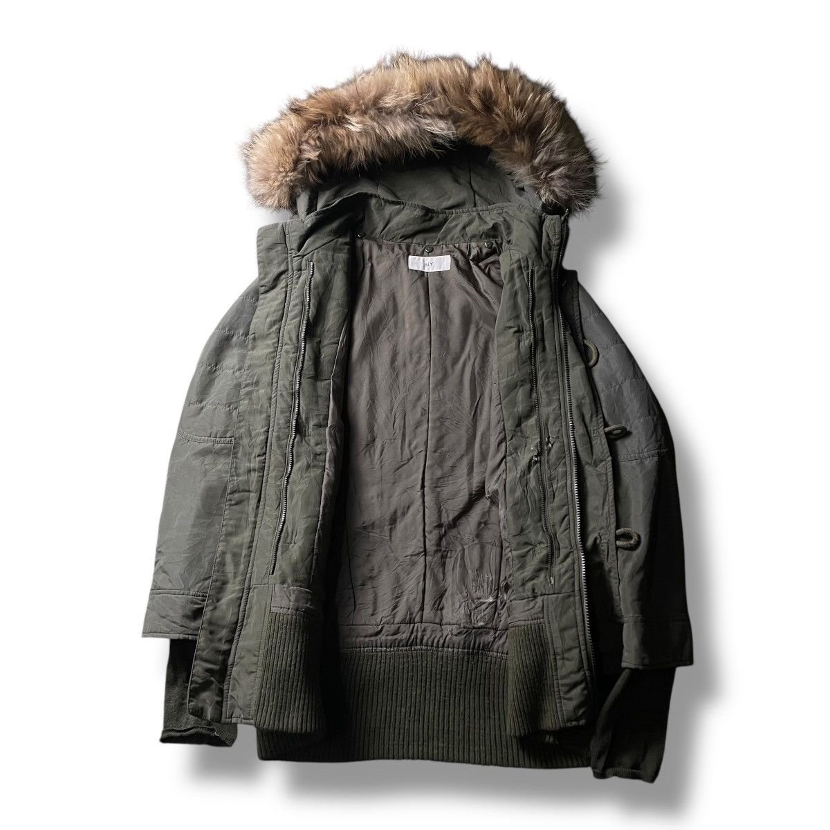 14th Addiction 🇯🇵 SLY CHINESE RACOON DOG FUR DUFFLE JACKET Size US S / EU 44-46 / 1 - 4 Thumbnail