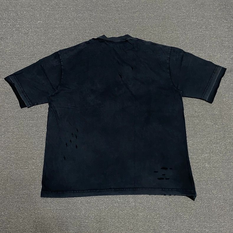 Balenciaga Balenciaga Scissors Washed Destroyed Short Sleeve Size US L / EU 52-54 / 3 - 3 Thumbnail