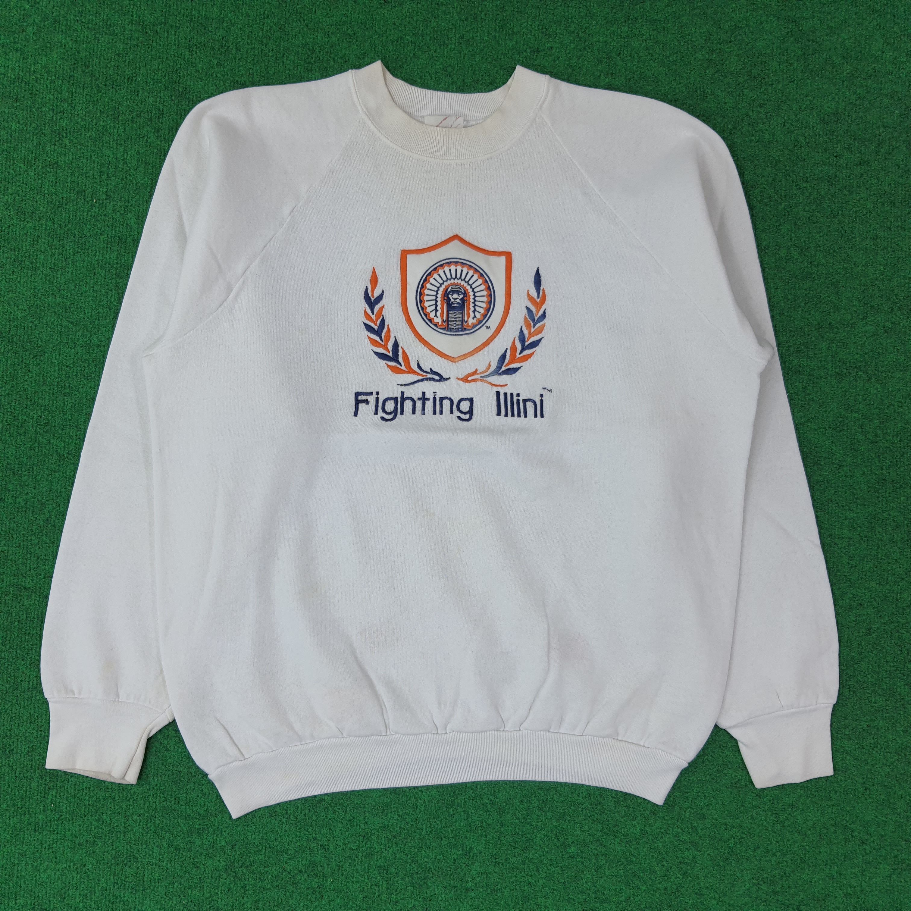 Vintage Vintage Illinois Fighting Illini Football Sweatshirt C251N17 Size US L / EU 52-54 / 3 - 1 Thumbnail
