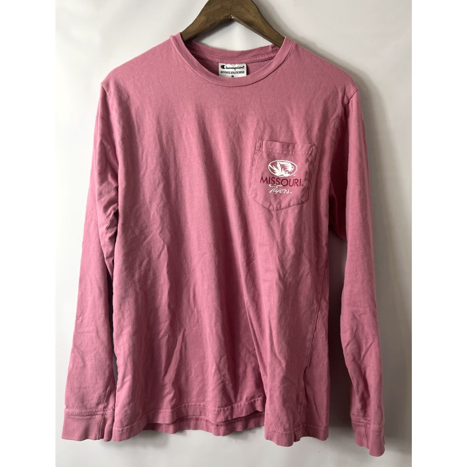 Champion VINTAGE Champion University Of Missouri Tigers Longsleeve T Shirt Women M Pink Crew Neck Shirt Size M / US 6-8 / IT 42-44 - 5 Thumbnail