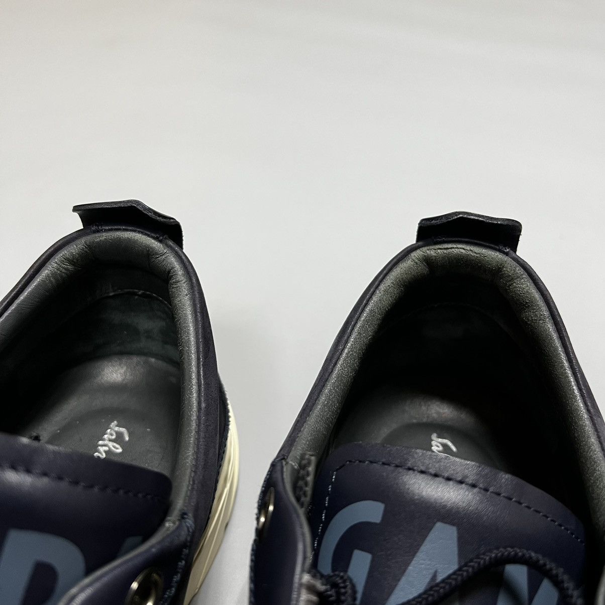 Salvatore Ferragamo Salvatore Ferragamo Navy Blue Leather Sneakers Men's Size US 9 / EU 42 - 15 Thumbnail