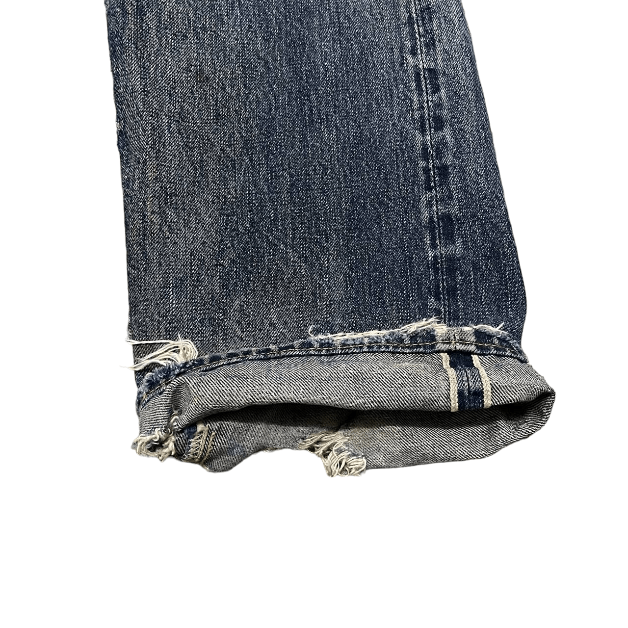 Denime Vintage Denime Japan Thrashed Denim Selvedge Leather Patch Size US 30 / EU 46 - 9 Thumbnail