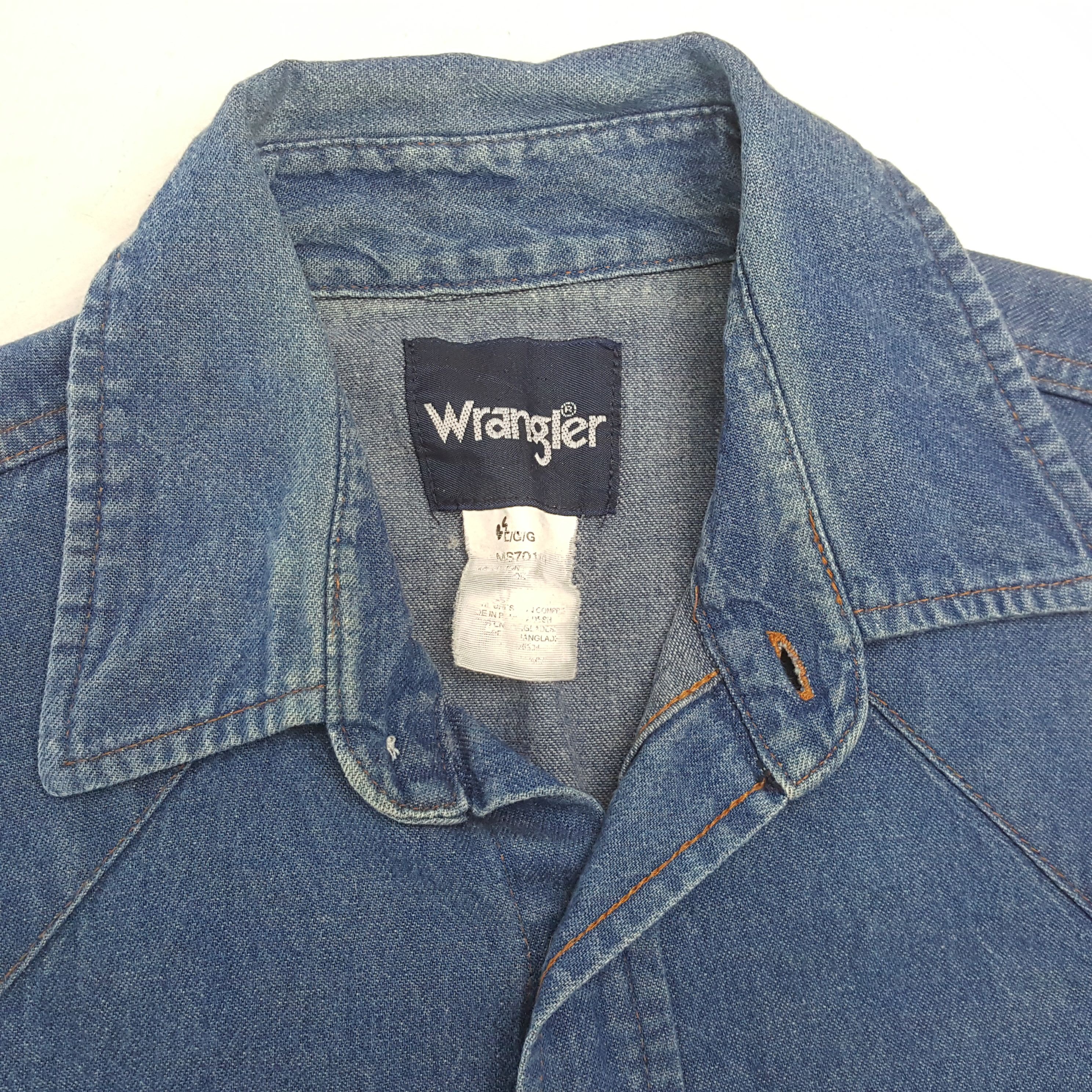 Vintage × Wrangler Vintage WRANGLER American Classic Western Denim Shirt Size US L / EU 52-54 / 3 - 8 Thumbnail