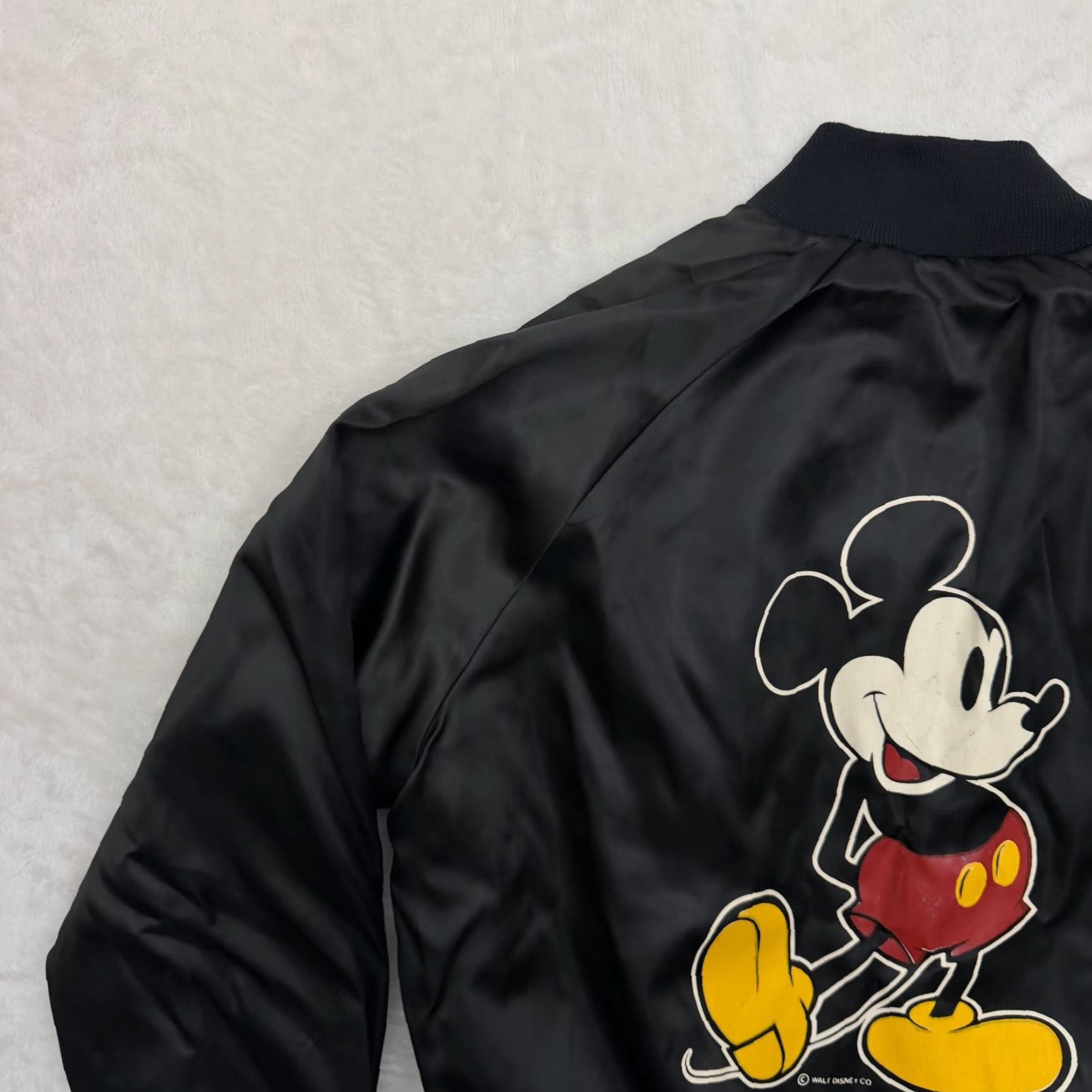 Chalk Line VINTAGE Chalk Line Mickey Mouse Disney Jacket Mens S Black Satin Bomber 80s Size US S / EU 44-46 / 1 - 6 Thumbnail