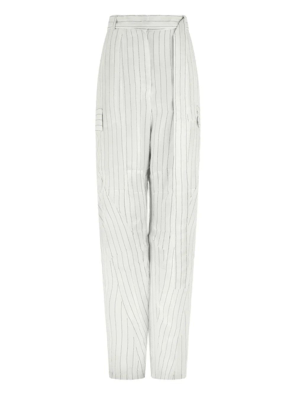 Salvatore Ferragamo o1s1rm0426 Straight Cargo Pant in White Size 26" / US 2 / IT 38 - 1 Preview