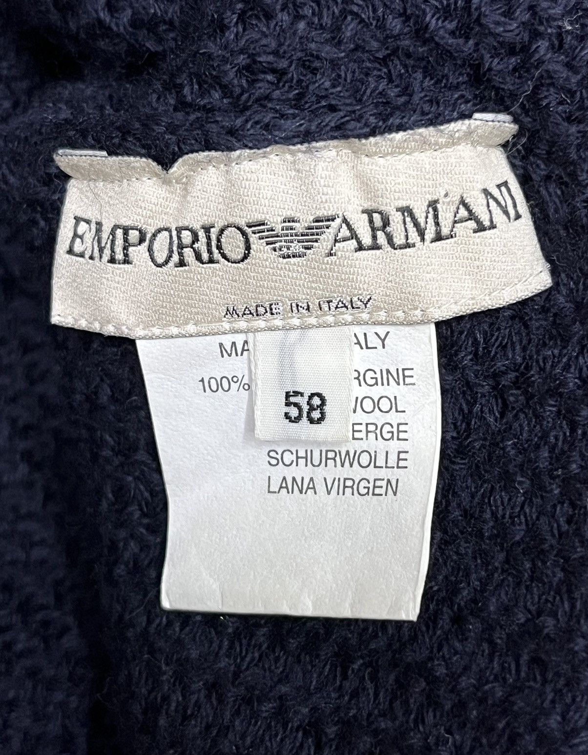 Emporio Armani 🔥Vintage 90’s EMPORIO ARMANI ITALY Virgin Wool Visor Beanie Size ONE SIZE - 11 Thumbnail