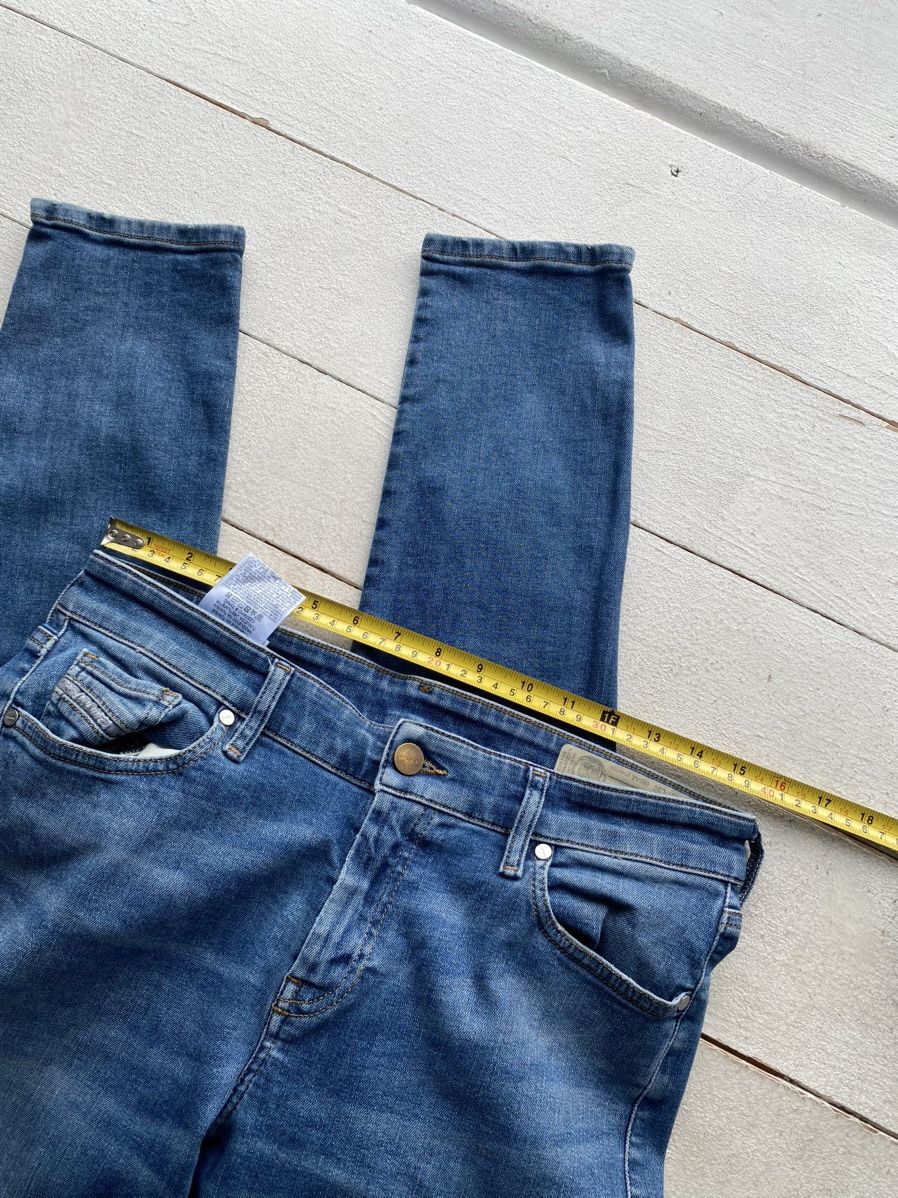 Diesel Luxury 00s Y2K Punk Diesel Slandy-Zip Super Skinny Jeans Size 31" - 10 Thumbnail