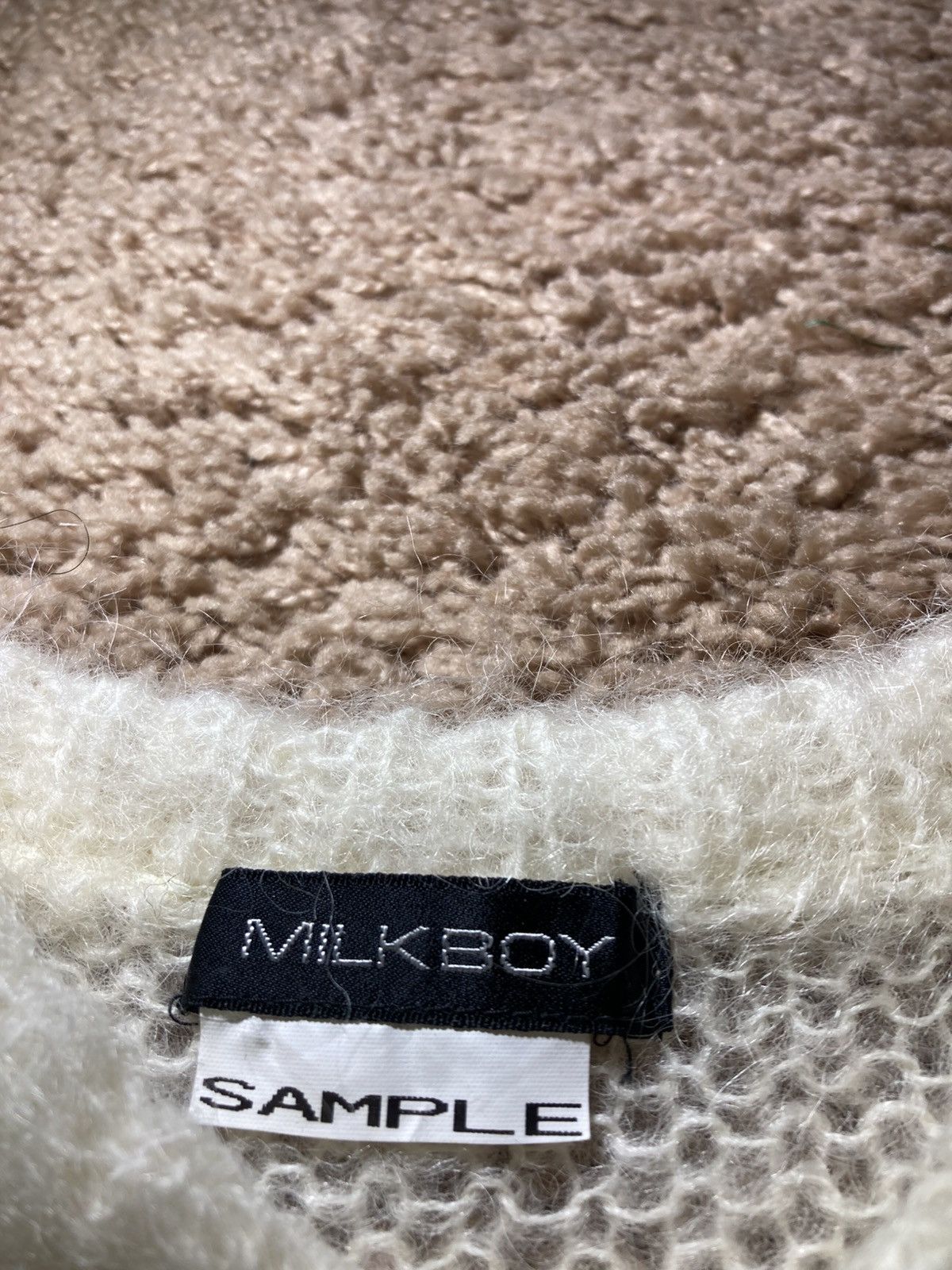Japanese Brand × Vintage 90s Milkboy Seditionaries Wool Mohair Sweater Sample Red Sex Size US S / EU 44-46 / 1 - 5 Thumbnail