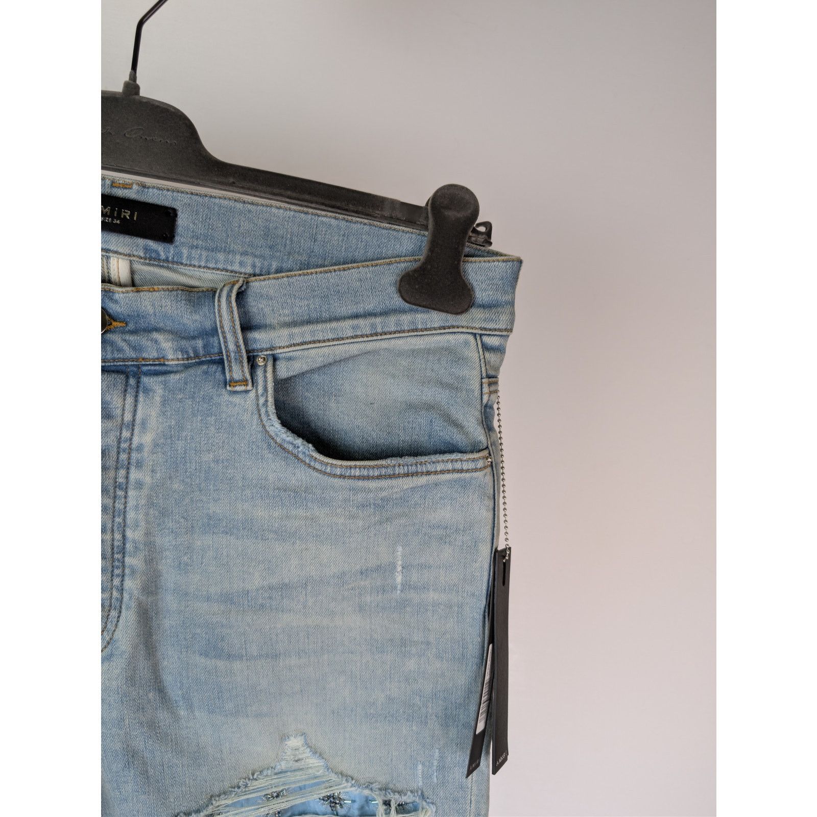 Amiri o1rshd1 Crystal Starburst MX1 Denim Jeans Surf Indigo Size US 34 / EU 50 - 5 Thumbnail