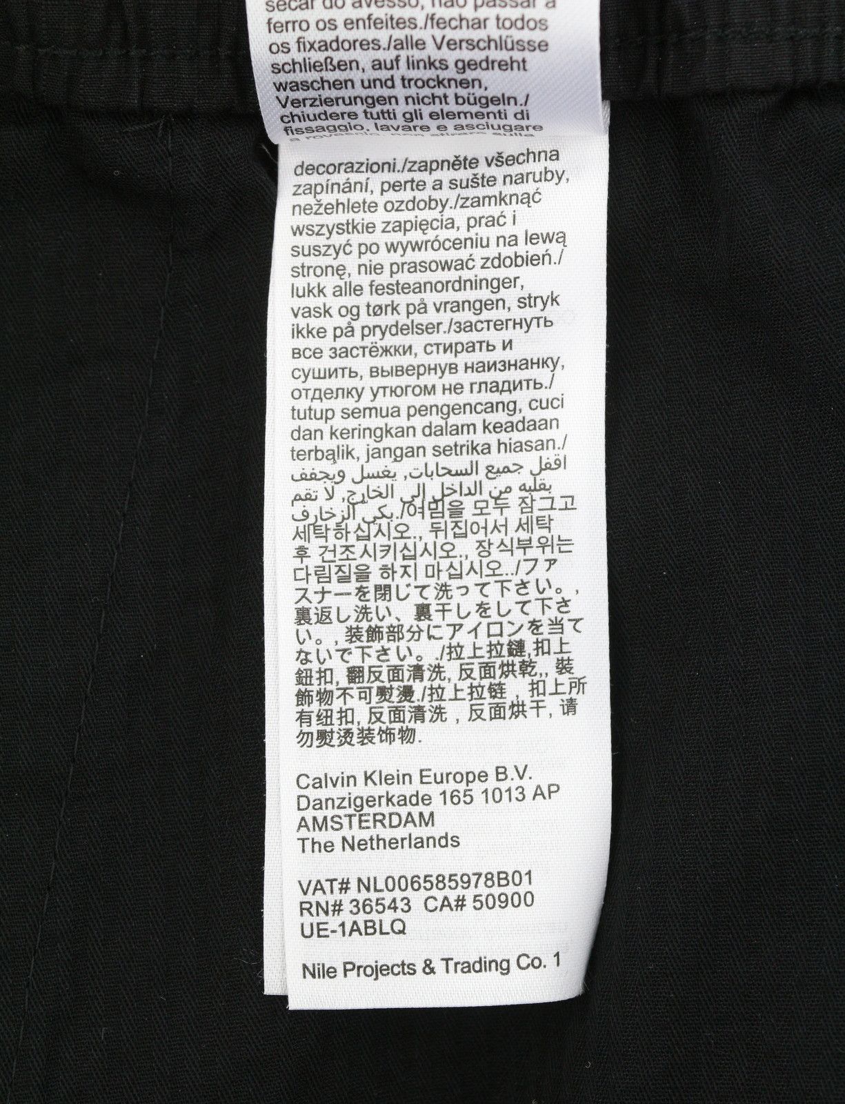 Calvin Klein W32 Black Cargo Elastic Waist Patch Pockets 87455 Size US 32 / EU 48 - 10 Thumbnail