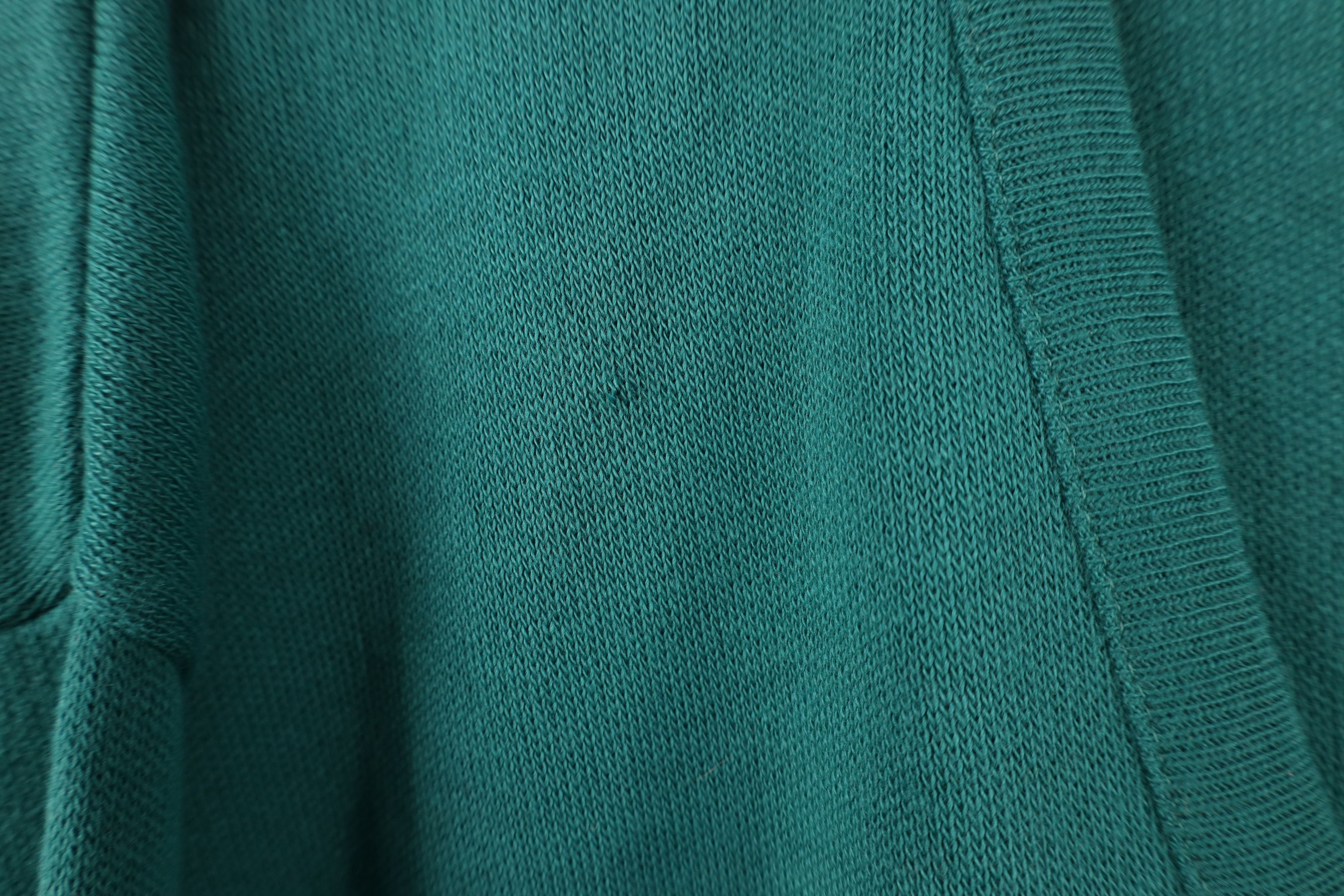 Vintage Vintage 90s Streetwear Knit V-Neck Sweater Teal USA Acrylic Size US XL / EU 56 / 4 - 5 Thumbnail